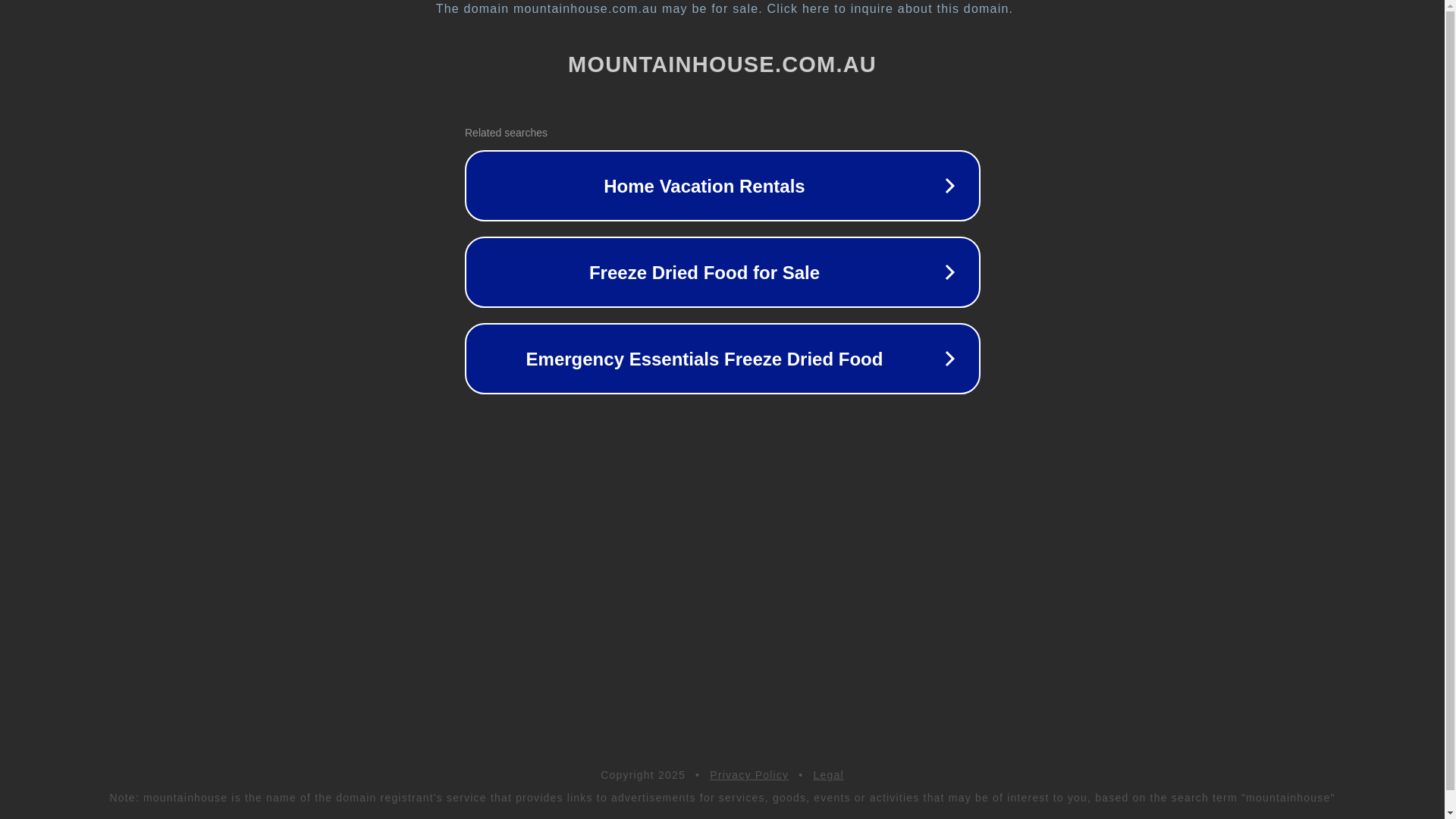 website screenshot of https://mountainhouse.com.au/