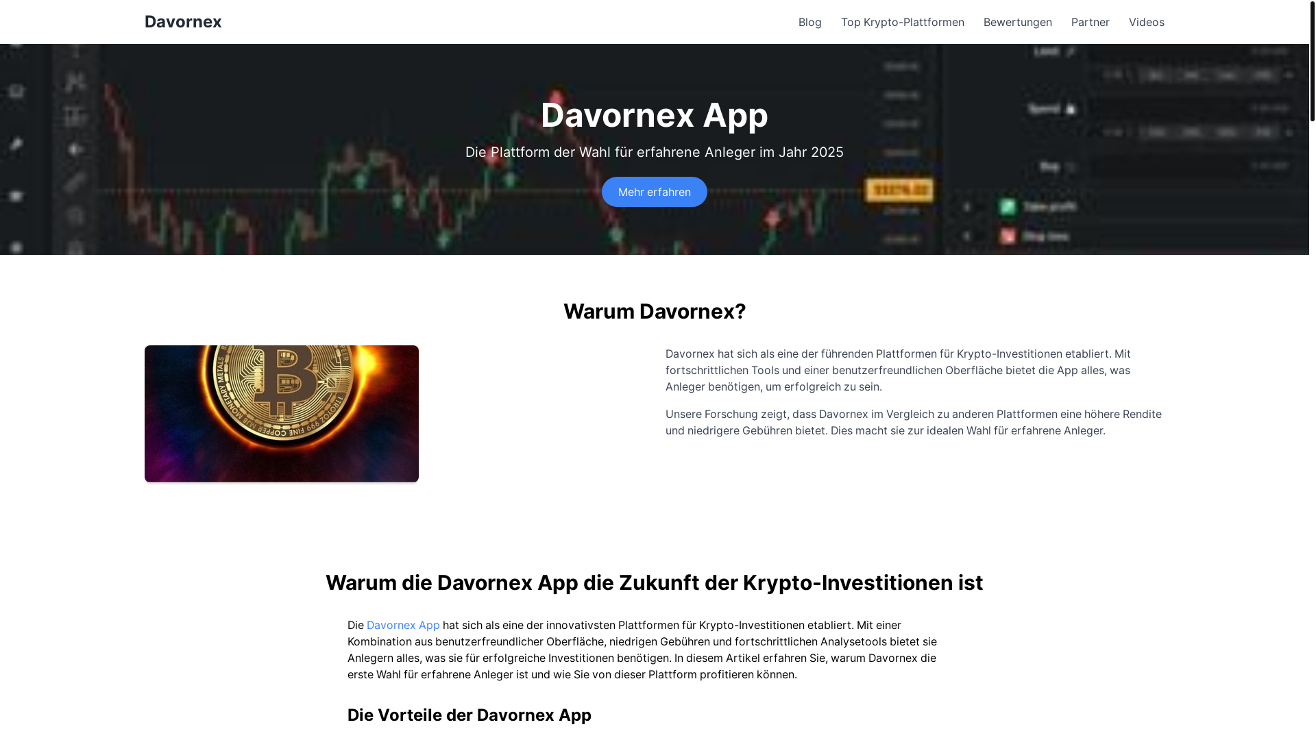website screenshot of https://davornex-app.top/