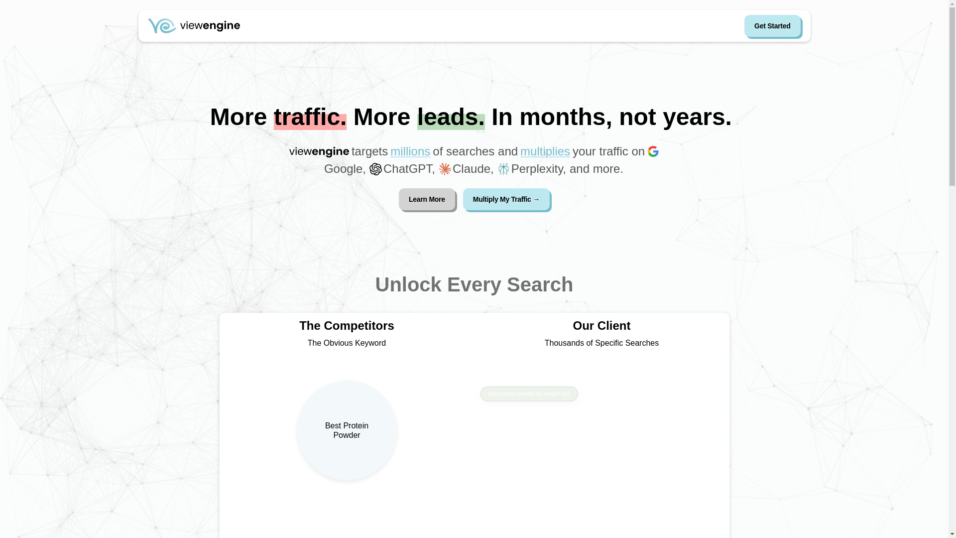 website screenshot of https://viewenginemarketing.com/
