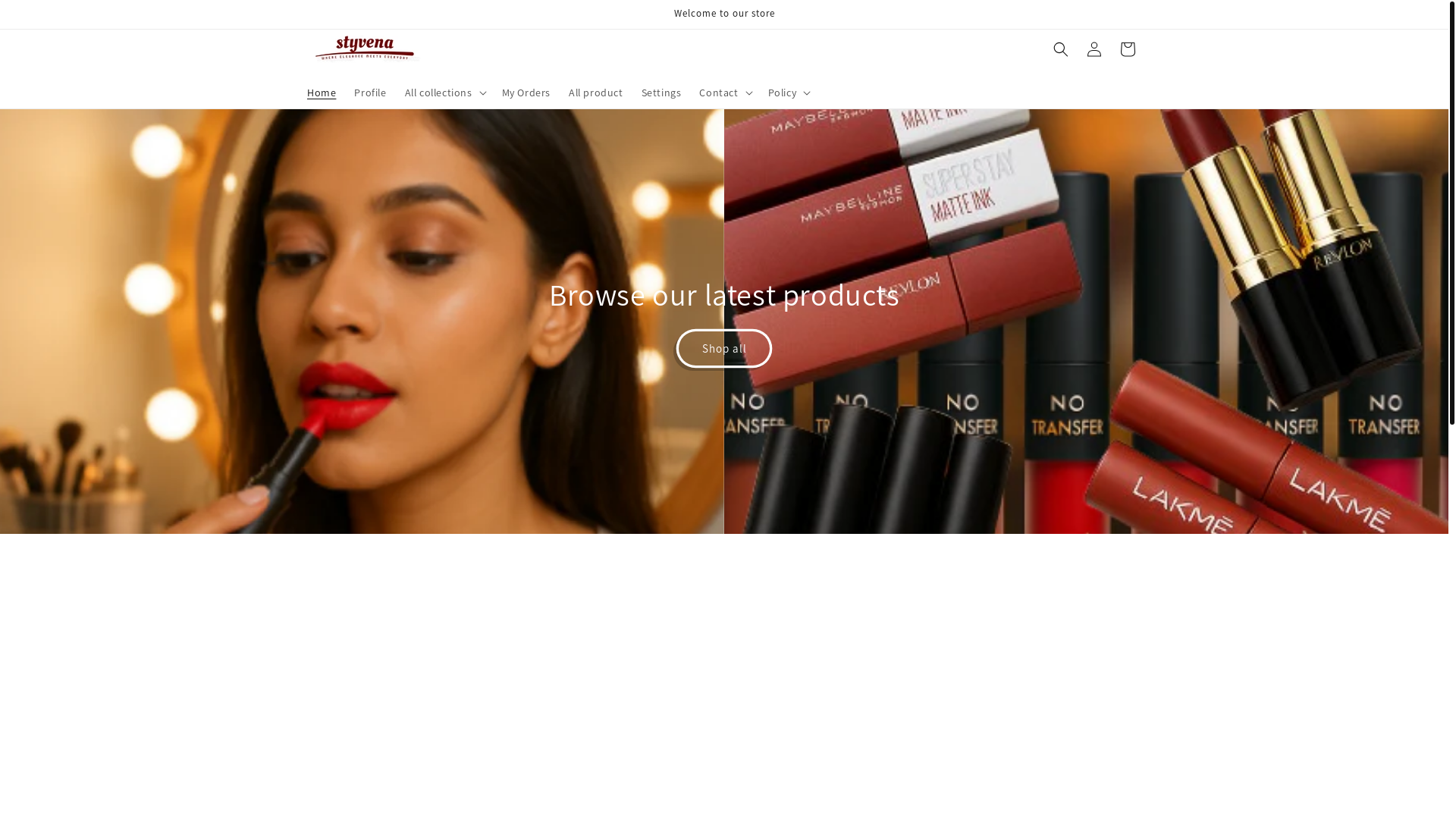 website screenshot of https://styvena.com/