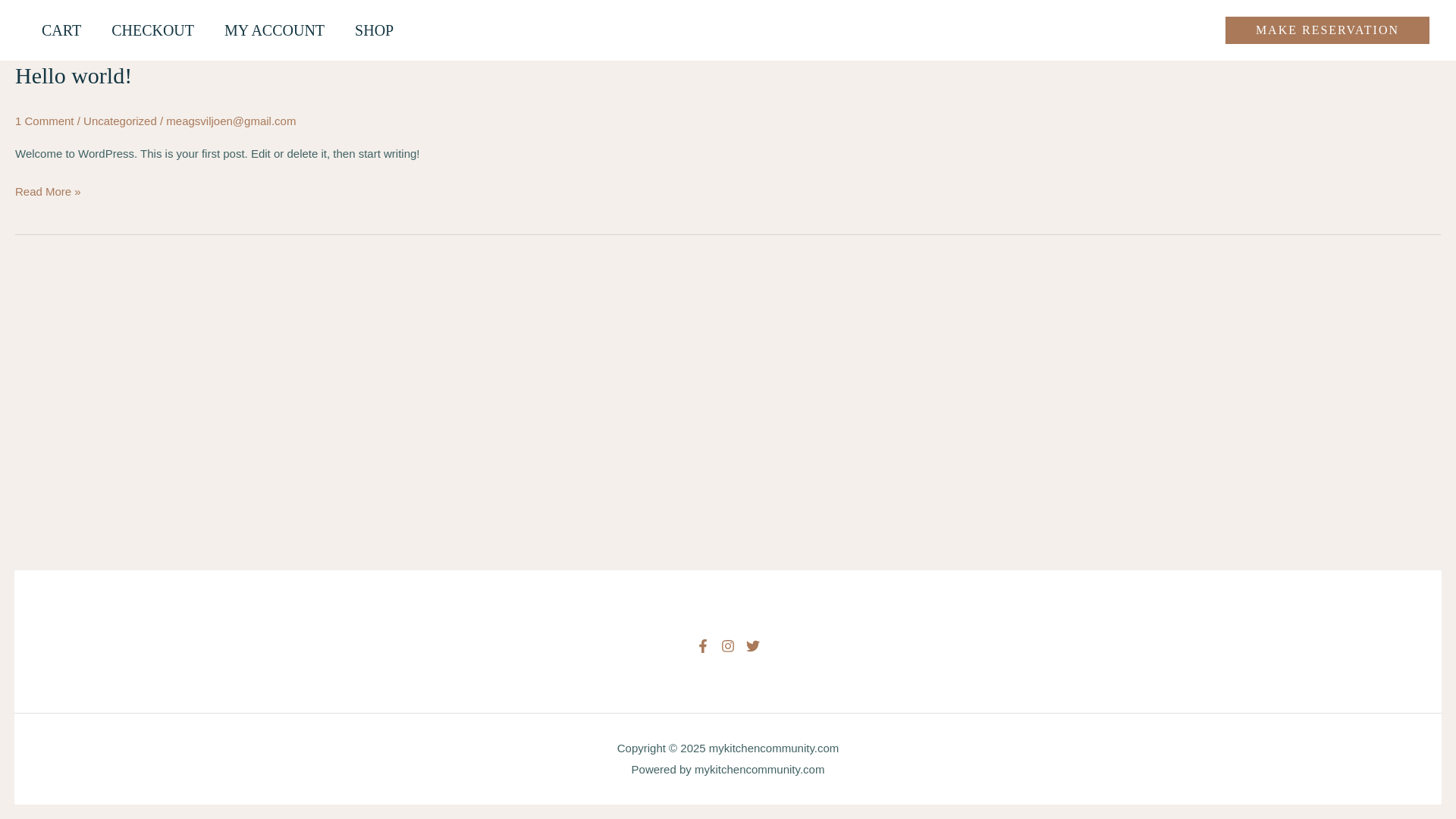 website screenshot of https://mykitchencommunity.com/