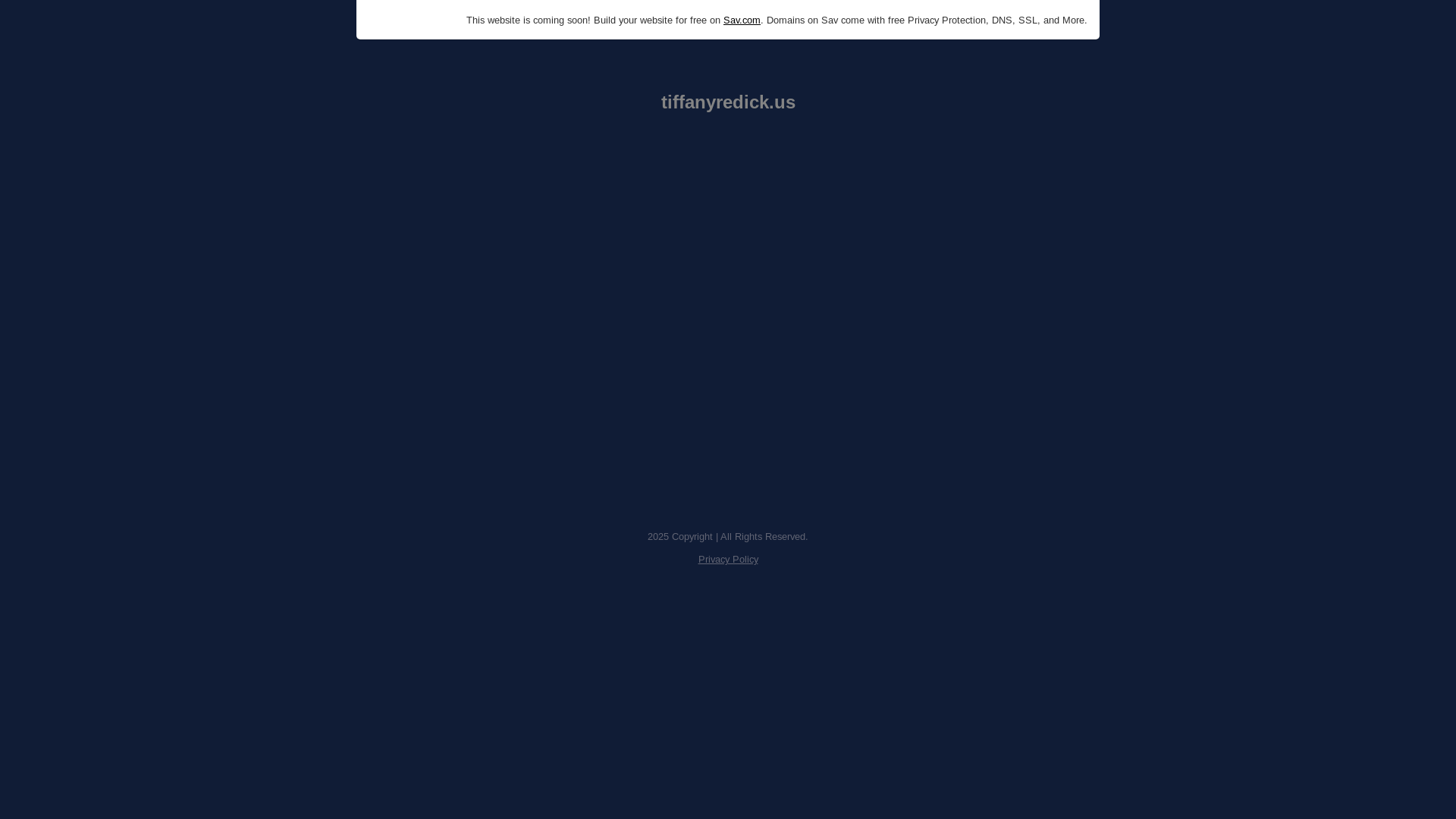 website screenshot of https://tiffanyredick.us/