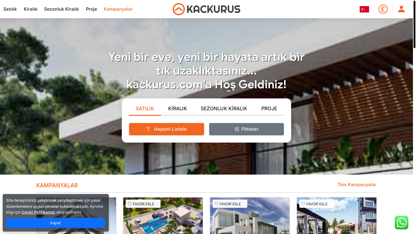 website screenshot of https://www.kackurus.com