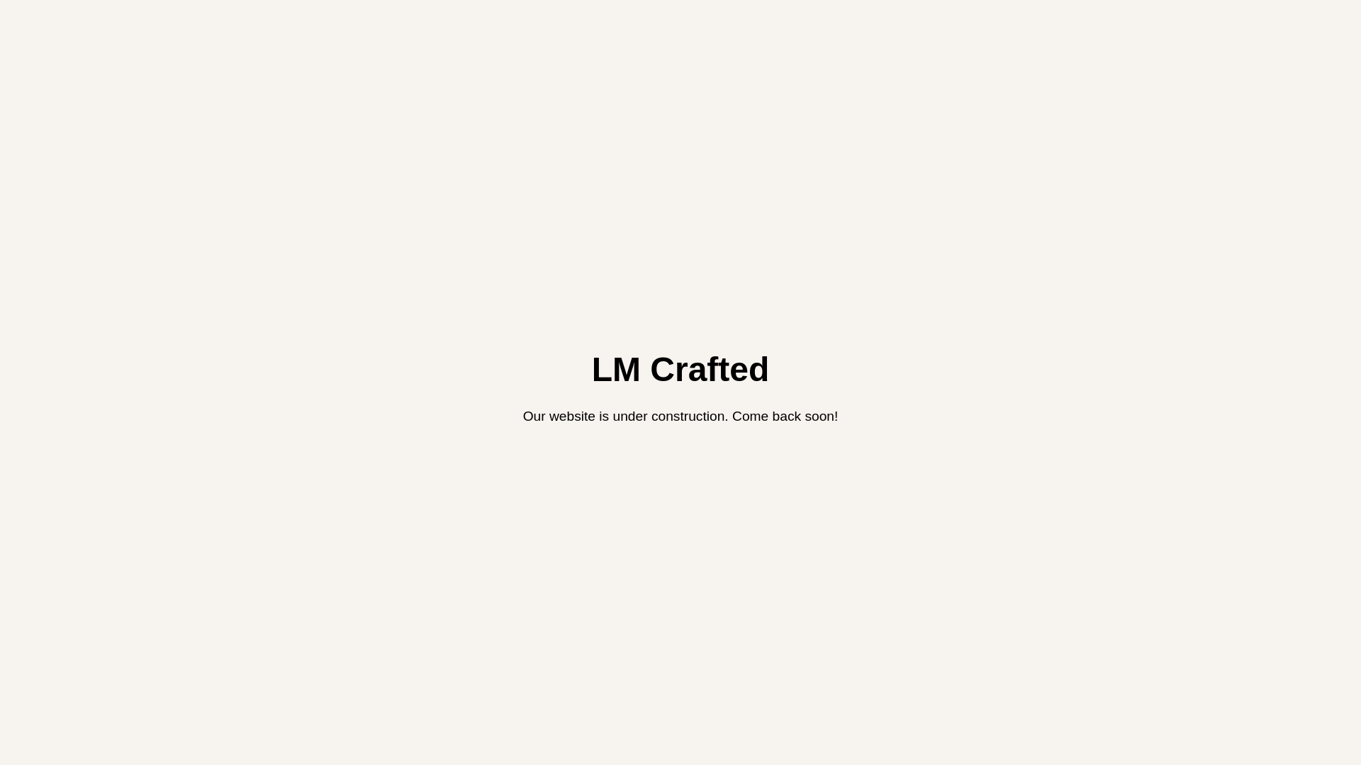 website screenshot of https://lmcrafted.com/