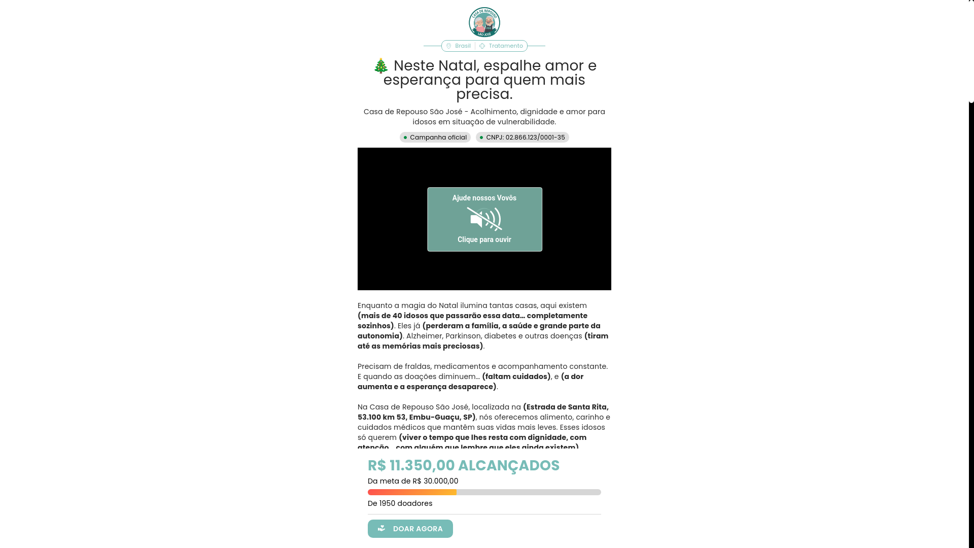 website screenshot of https://refugiodebem.online/