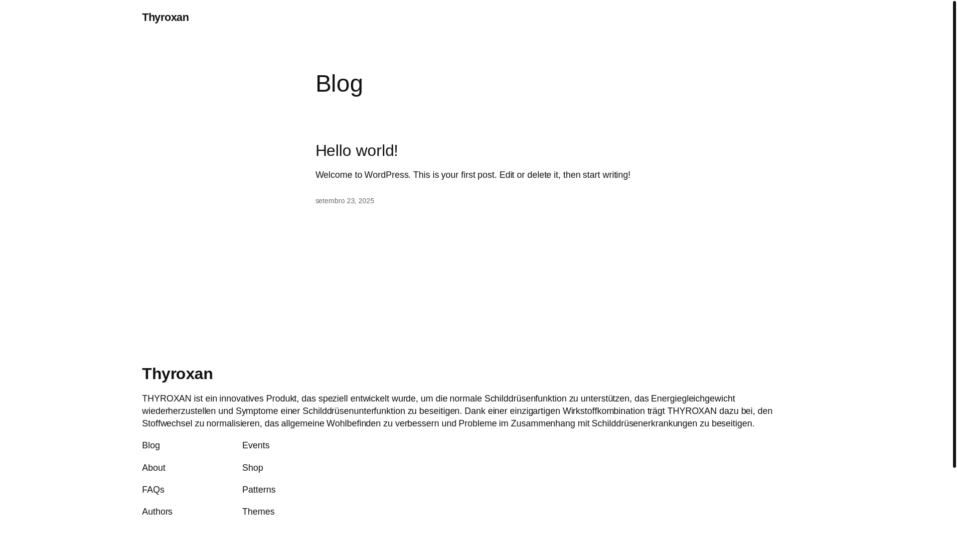 website screenshot of https://thyroxaniffiziell.shop/