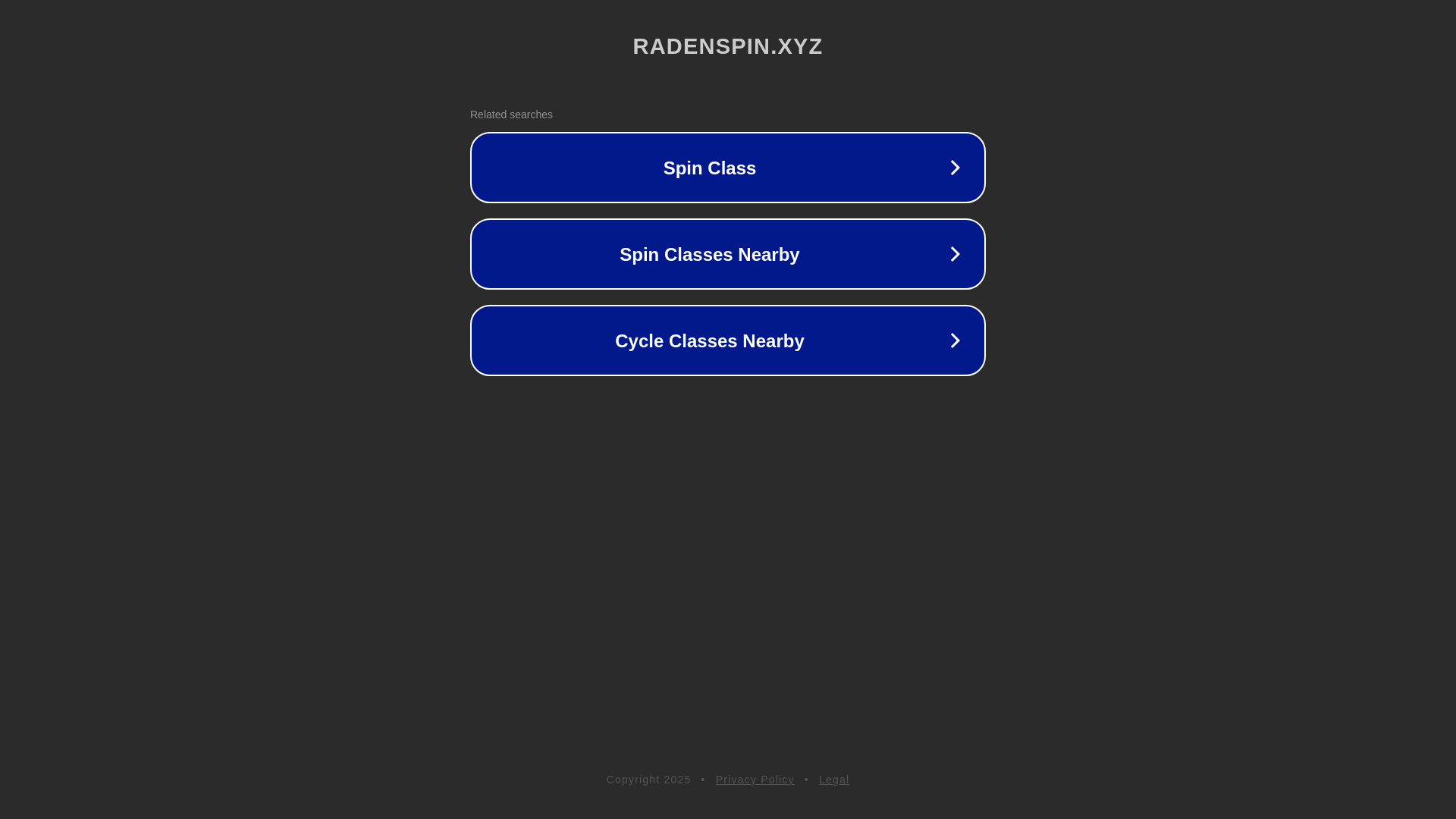 website screenshot of https://radenspin.xyz/