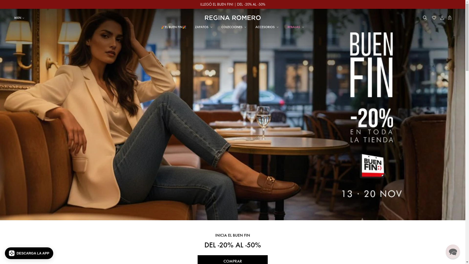 website screenshot of https://reginaromero-mex.shop/