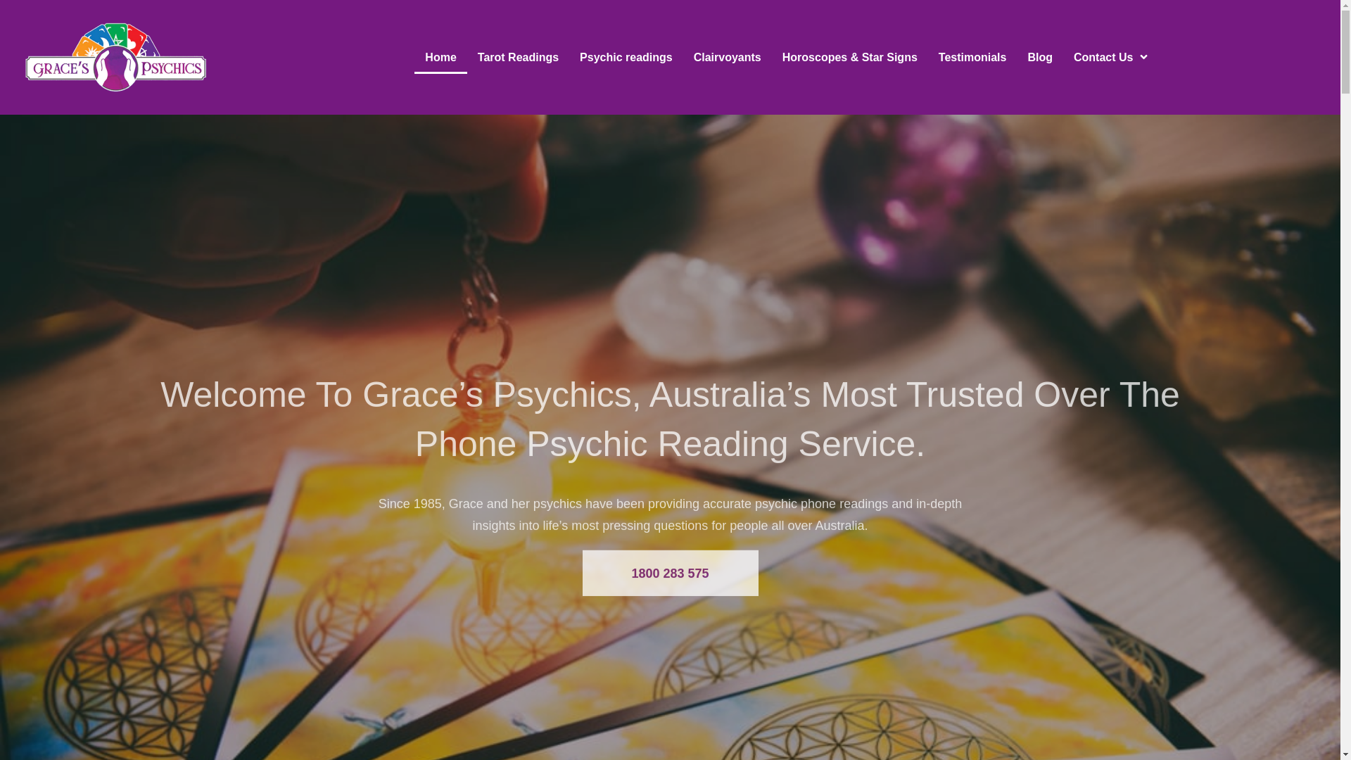 website screenshot of https://gracespsychics.online/