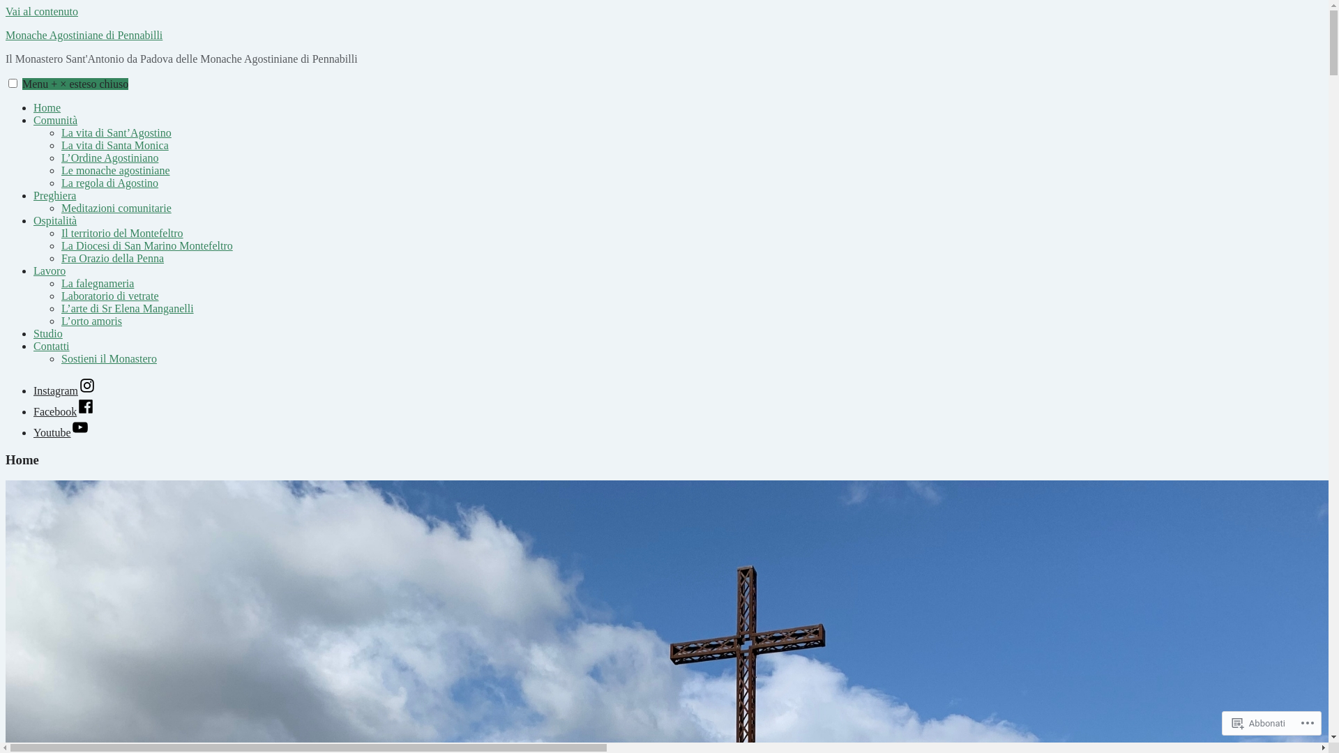 website screenshot of https://monacheagostinianepennabilli.it/