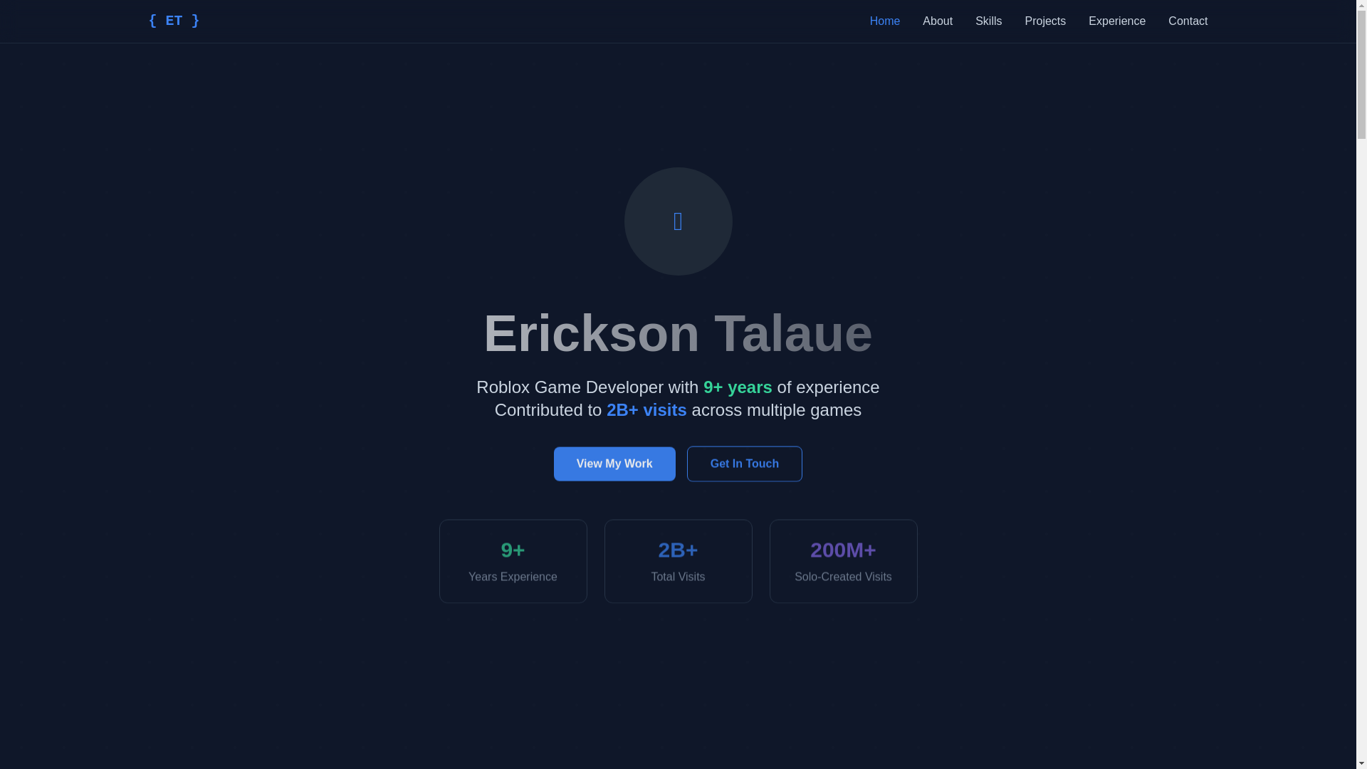 website screenshot of https://erickson-talaue-portfolio.pages.dev/