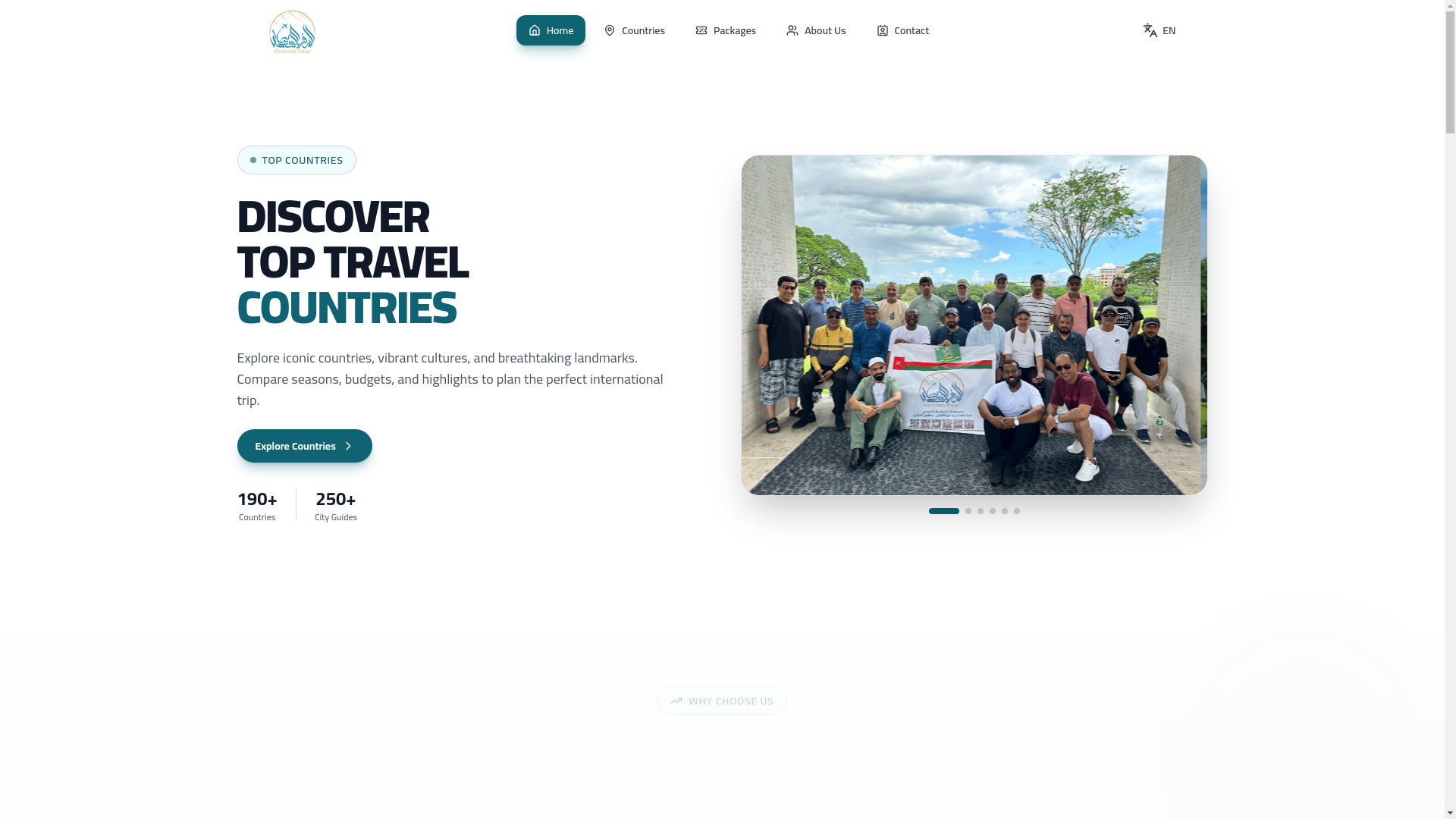 website screenshot of https://economictravel.om/