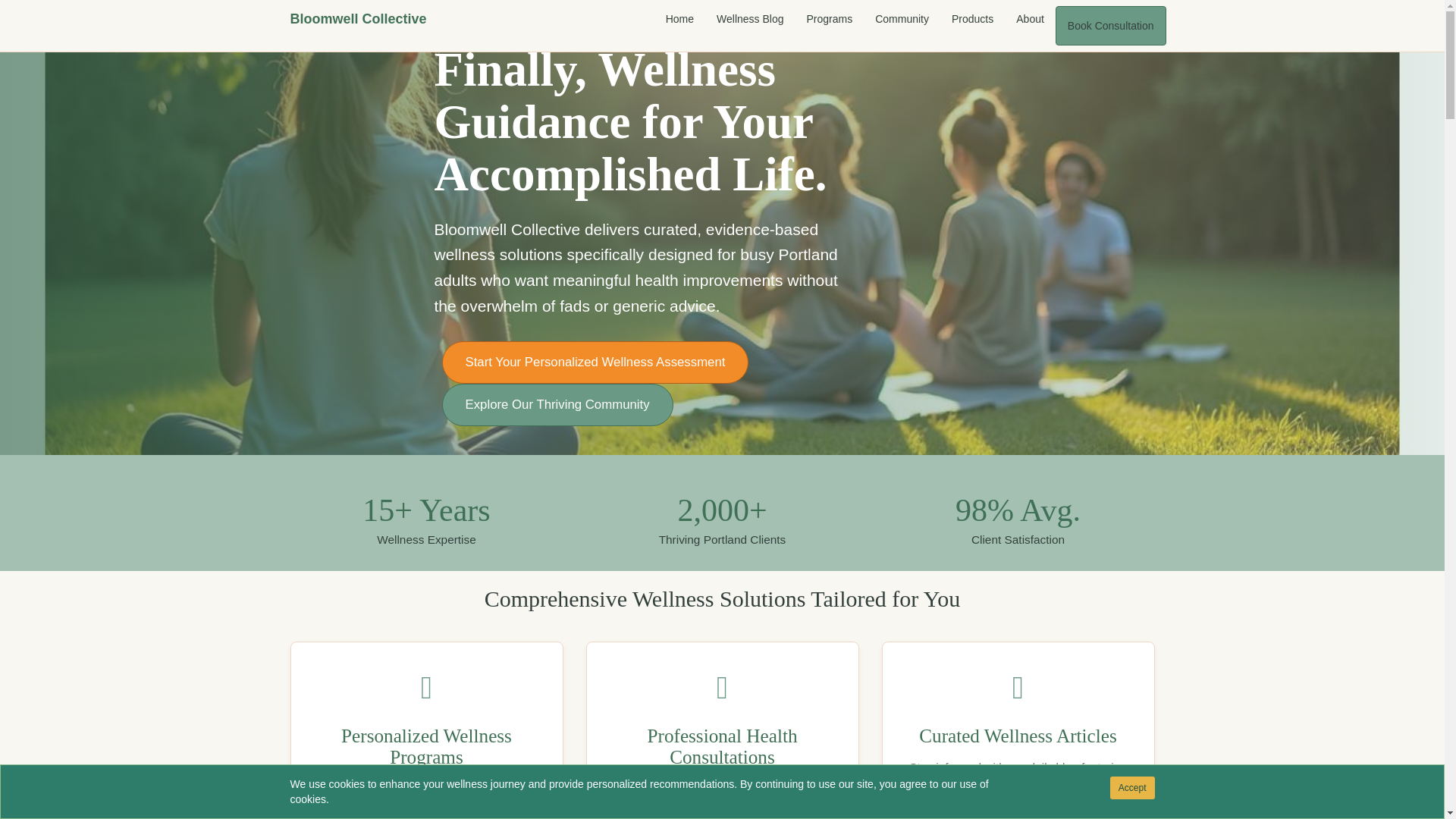 website screenshot of https://bloomwellcollectivee.info/