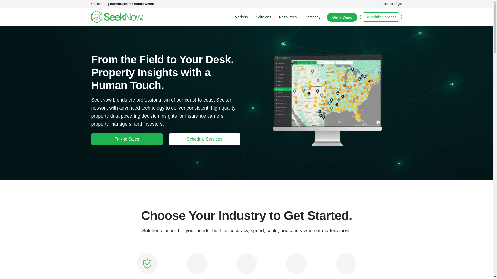 website screenshot of https://seek-now.com/