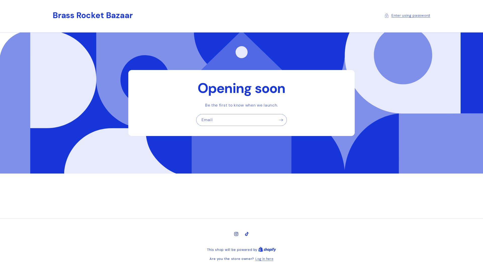 website screenshot of https://brassrocketbazaar.com/