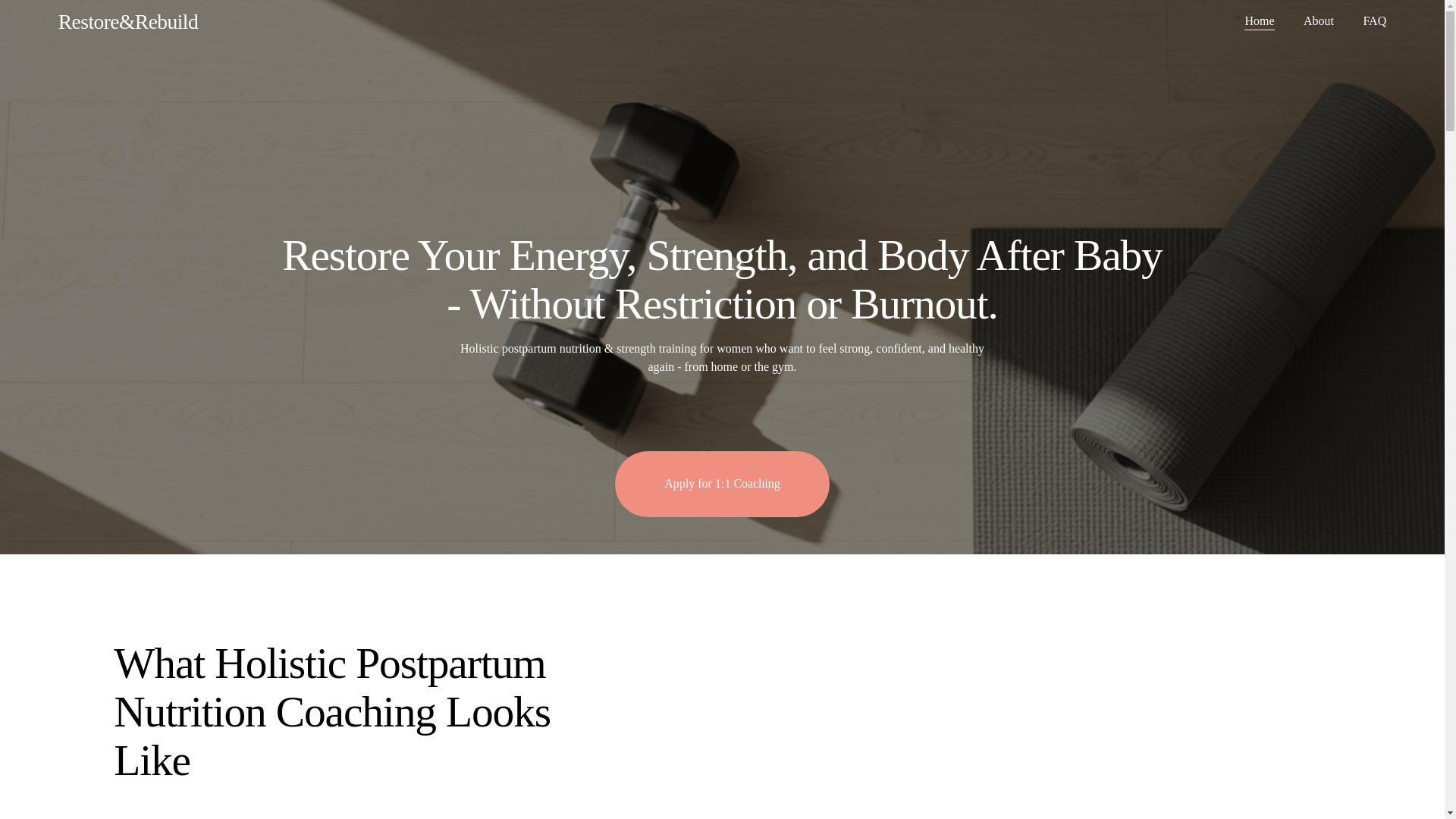 website screenshot of https://restorerebuild.info/