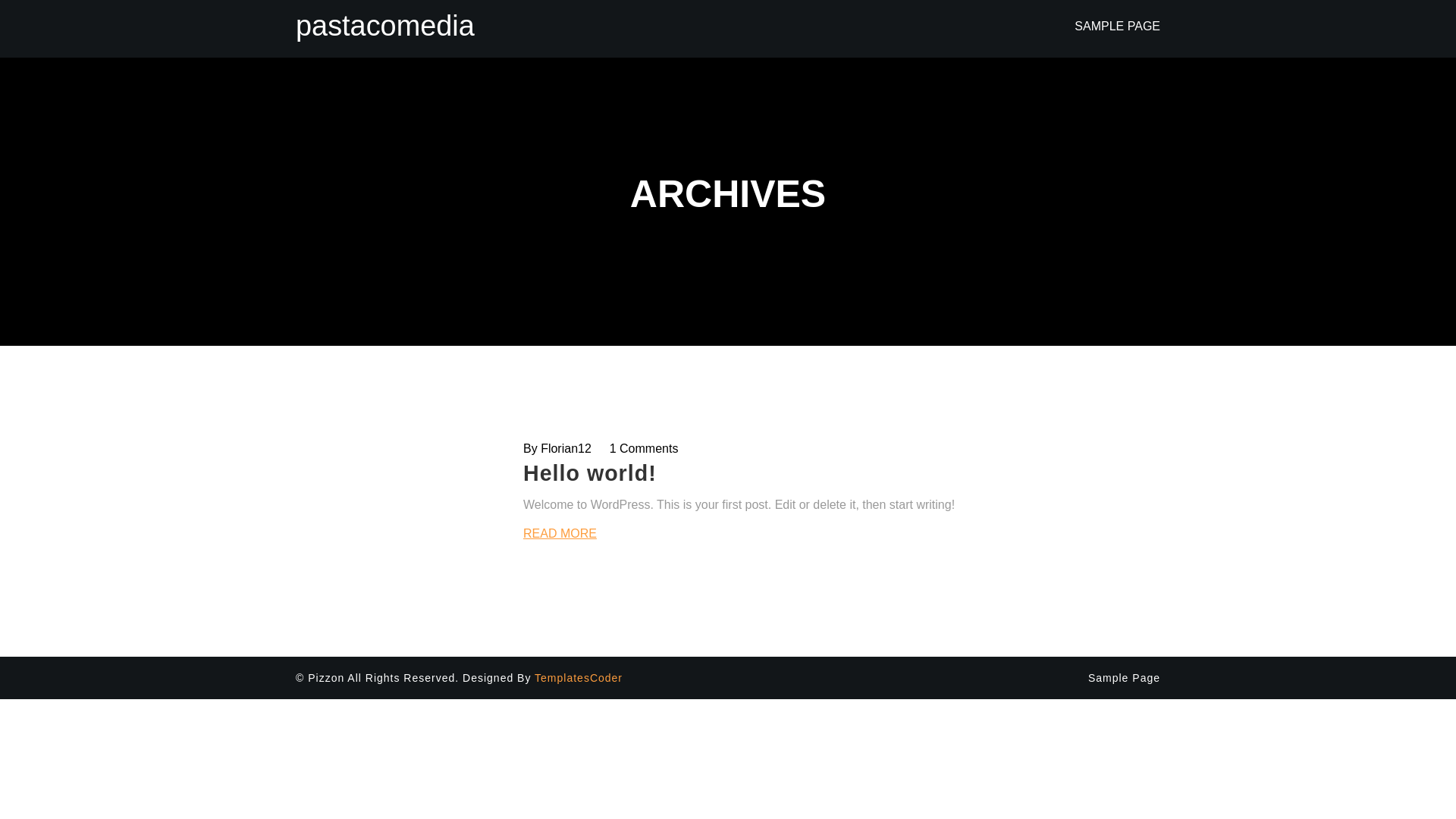 website screenshot of https://pasta-comedia.be/