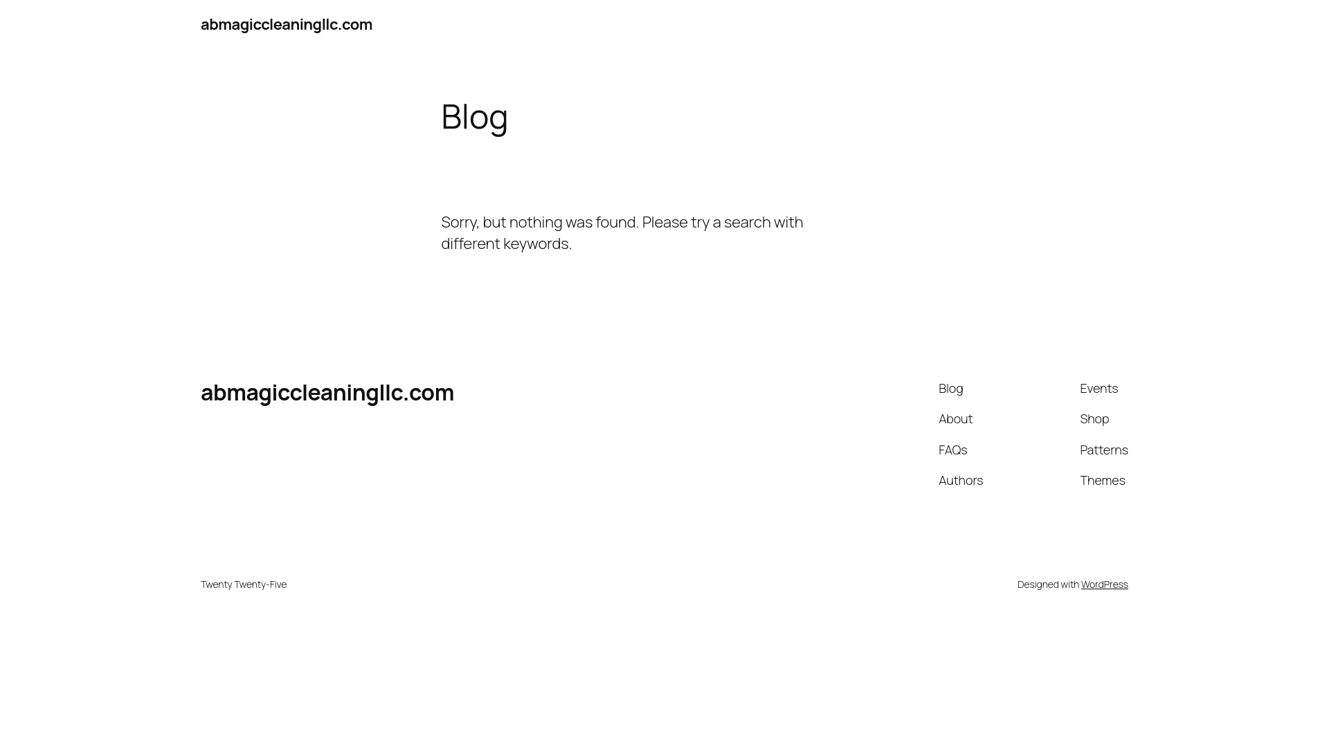 website screenshot of https://abmagiccleaningllc.com/