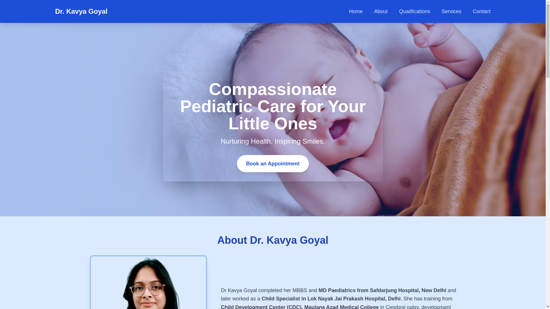 website screenshot of https://drkavya.pages.dev/