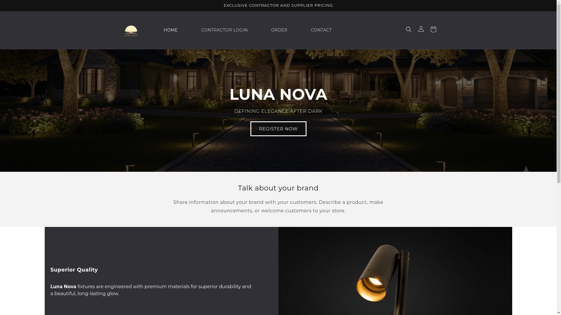 website screenshot of https://lunanovashop.ca/