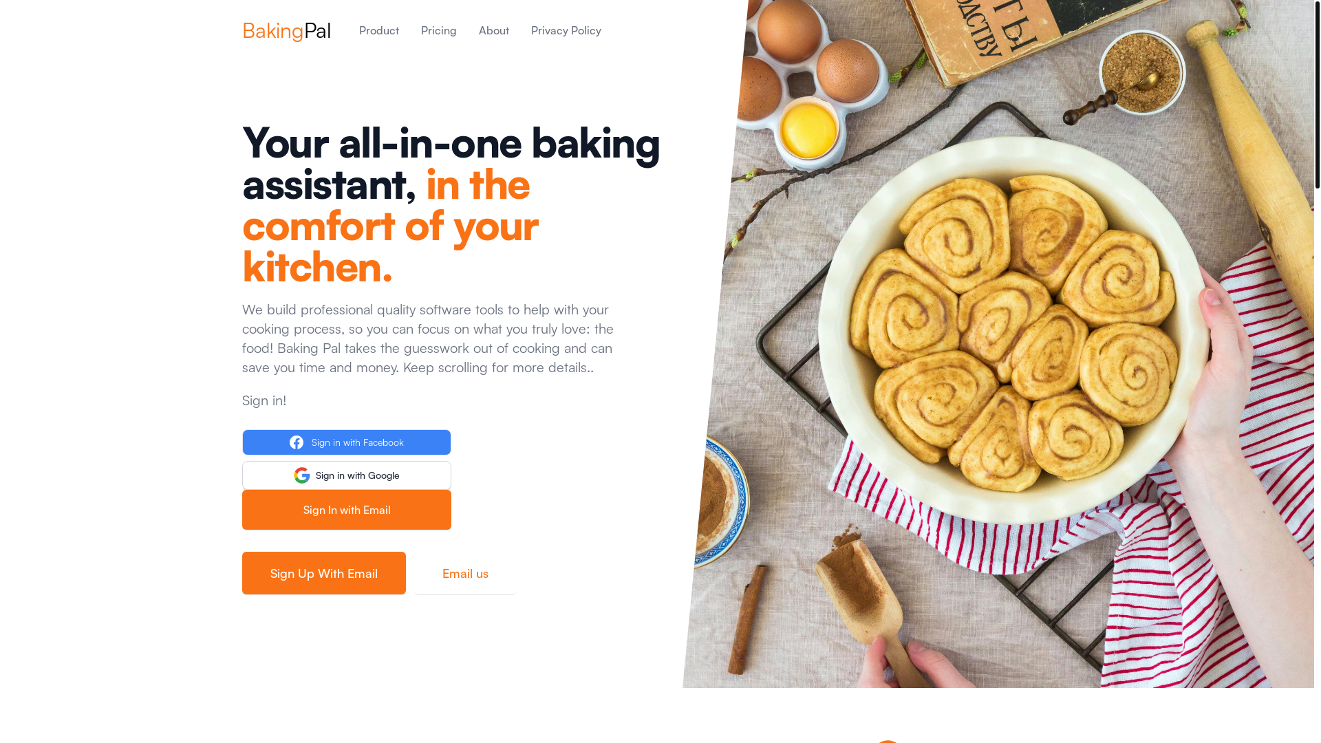 website screenshot of https://baking-pal-prod.pages.dev/