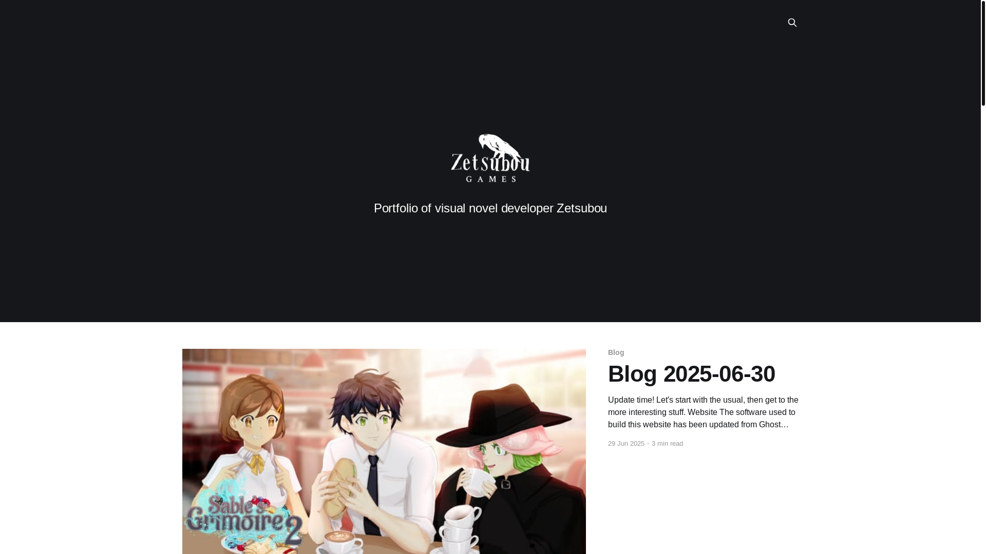 website screenshot of https://zetsubou-games-website-dist.pages.dev/