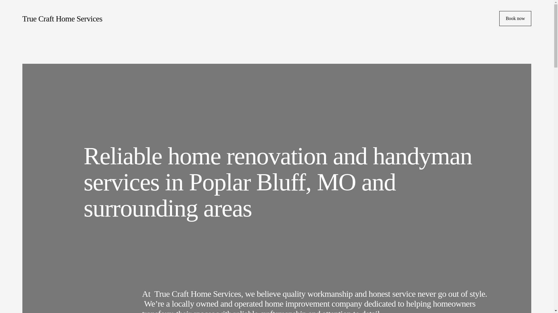 website screenshot of https://truecrafthomesservices.com/