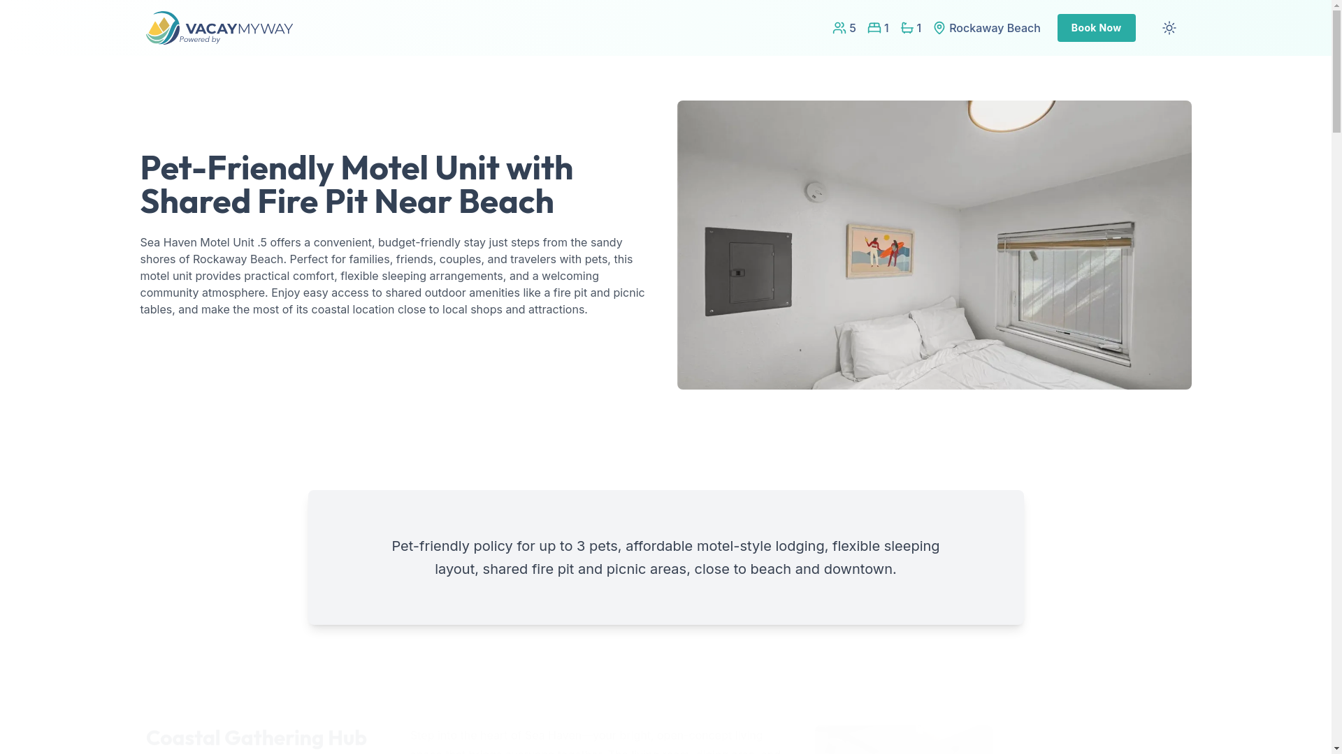 website screenshot of https://rockawayfirepit.house/