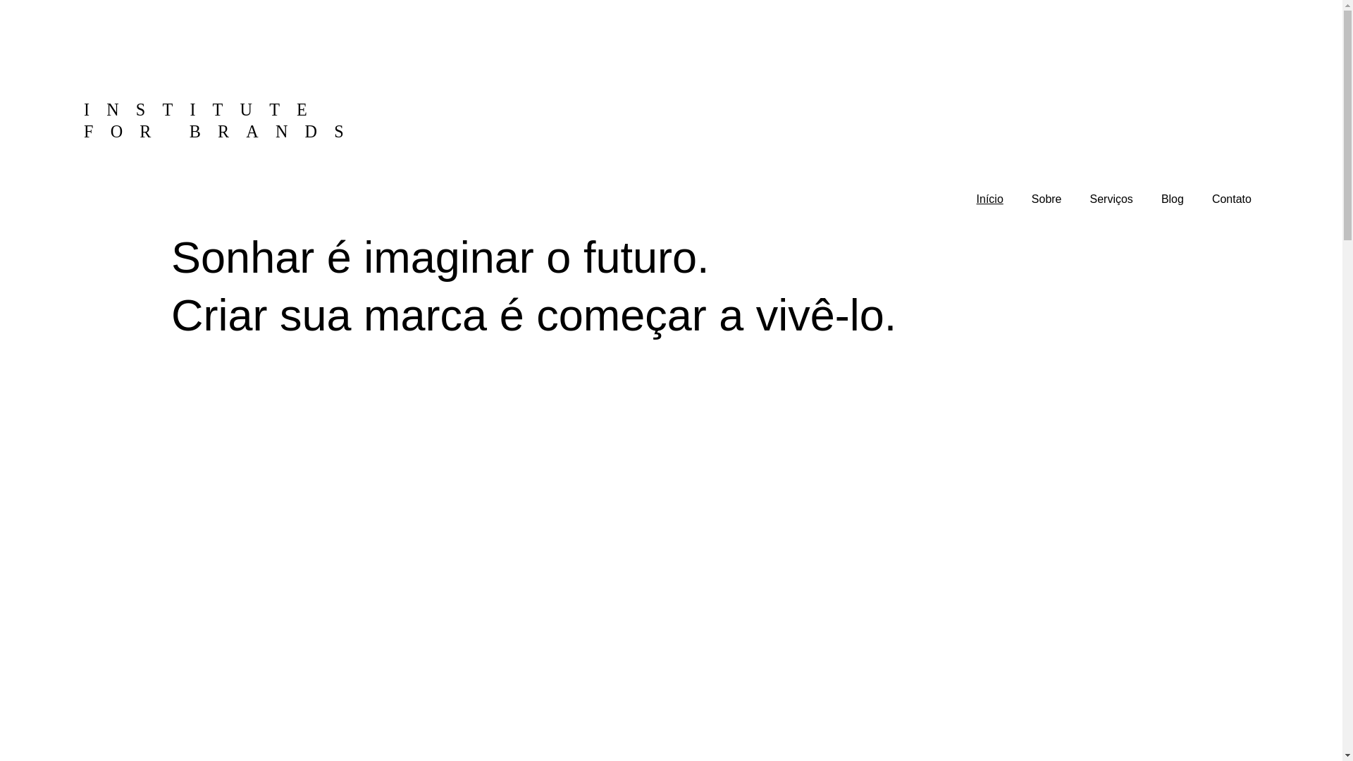 website screenshot of https://instituteforbrands.com.br/