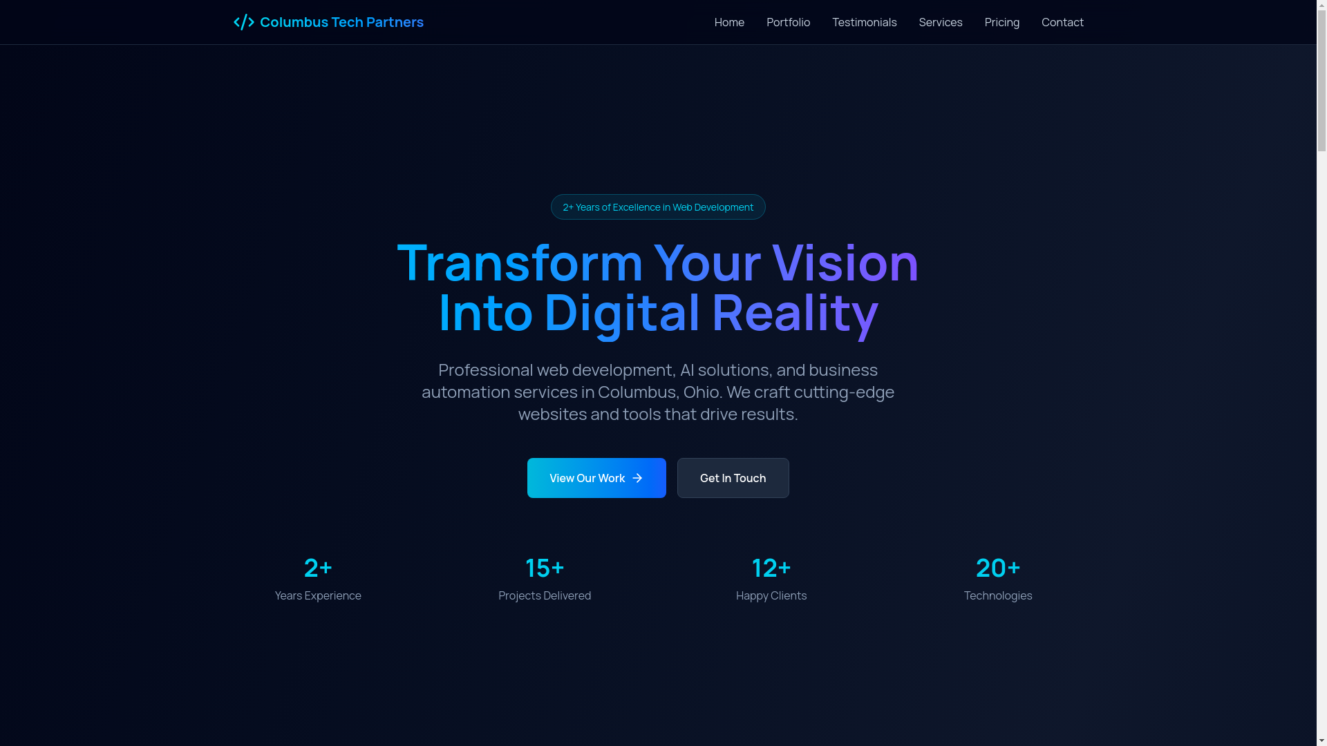 website screenshot of https://columbustechpartners.com/