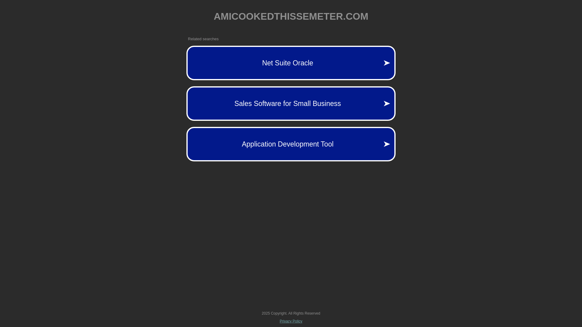 website screenshot of https://amicookedthissemeter.com/