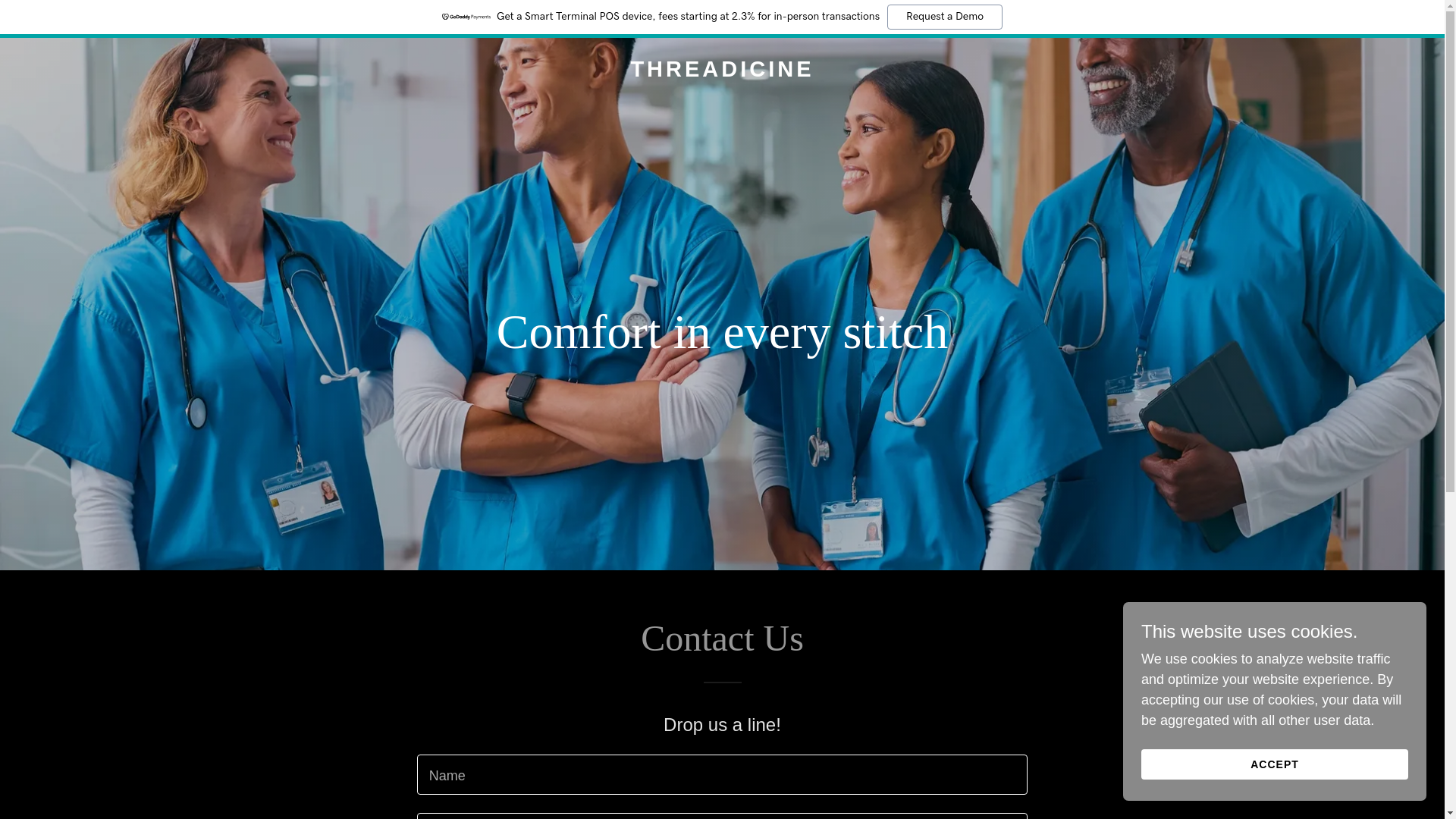 website screenshot of https://threadicine.com.au/