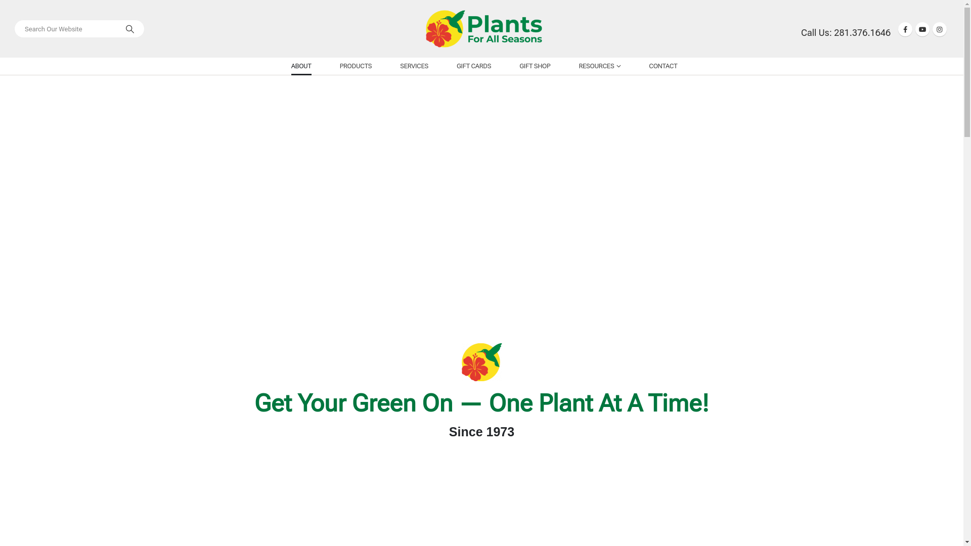 website screenshot of https://plantsforallseasons.com/