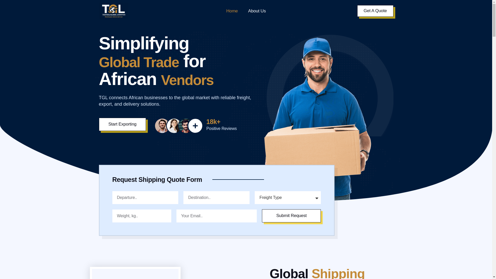 website screenshot of https://tglconnect.com/