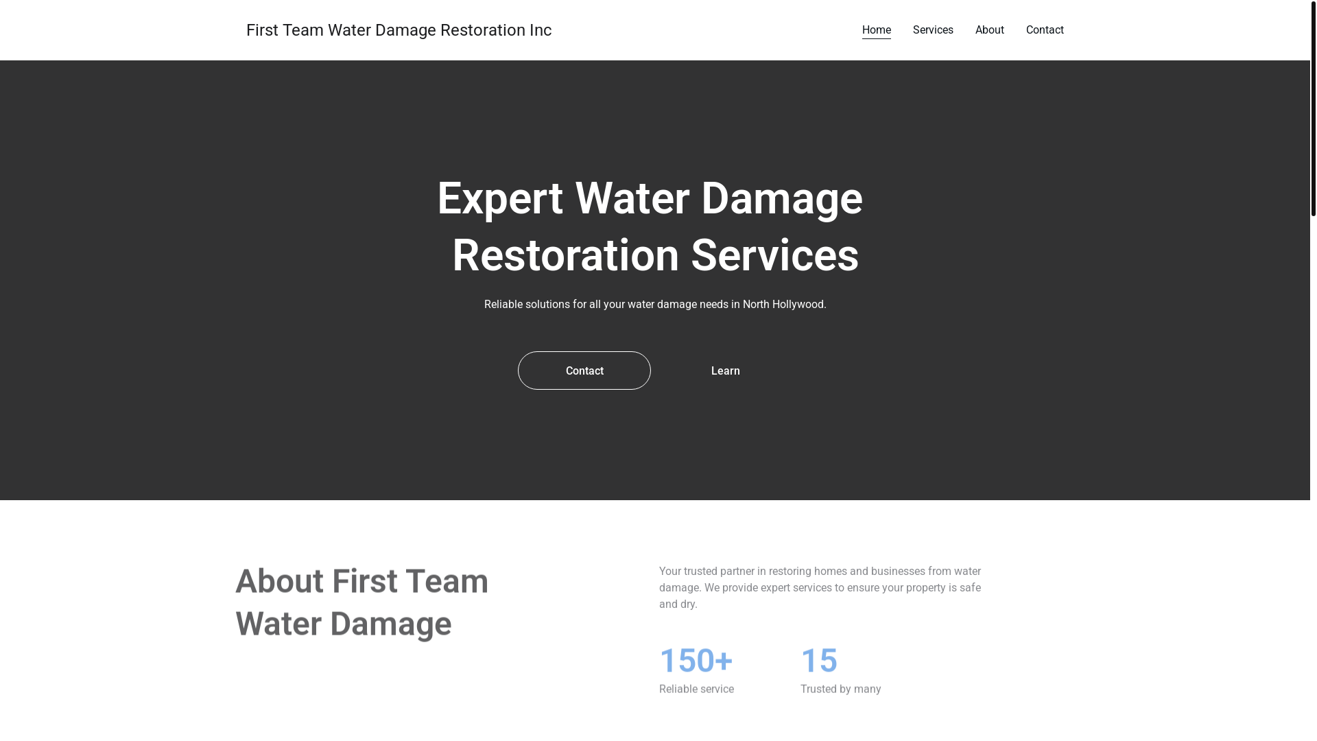 website screenshot of https://firstteamwaterdamage.site/
