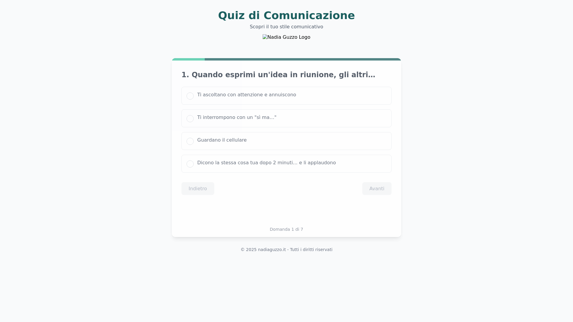 website screenshot of https://nadiaguzzo.it/