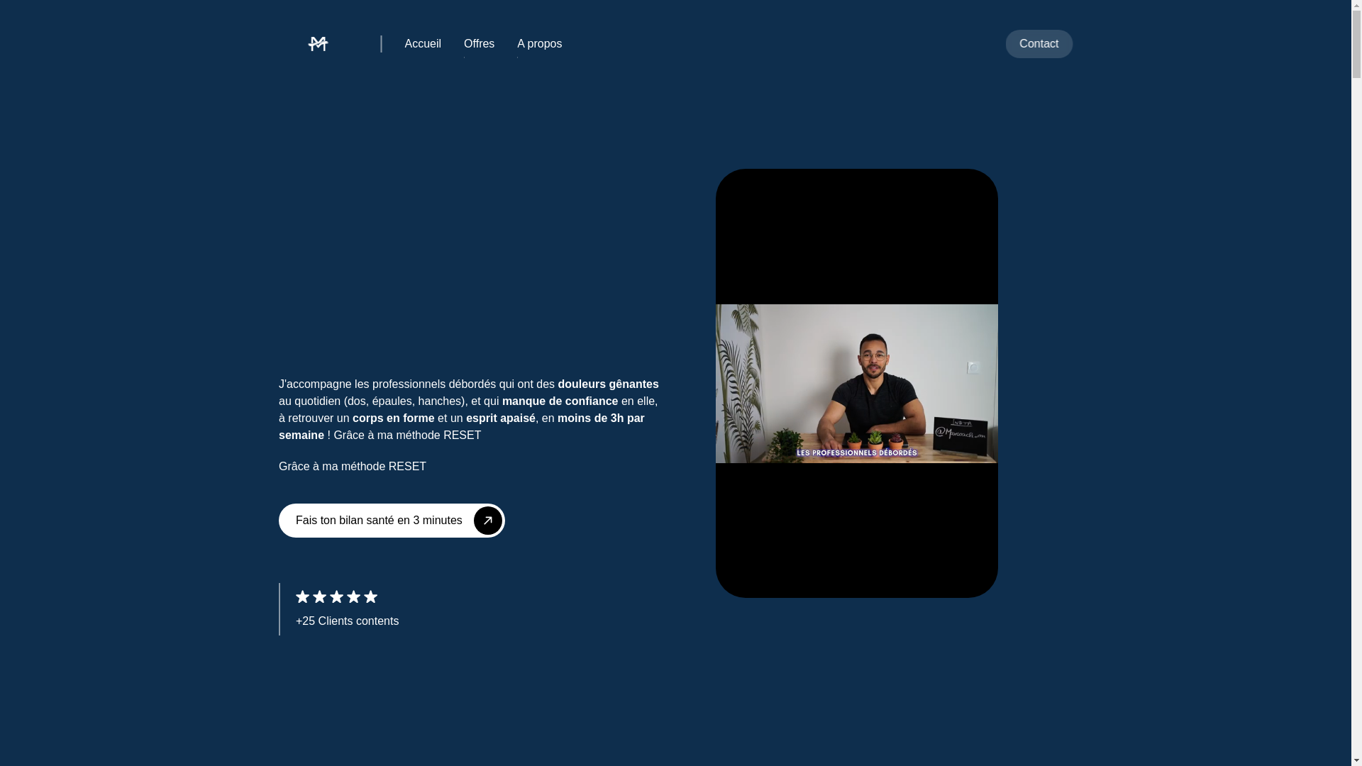 website screenshot of https://maximemartialcoaching.fr/