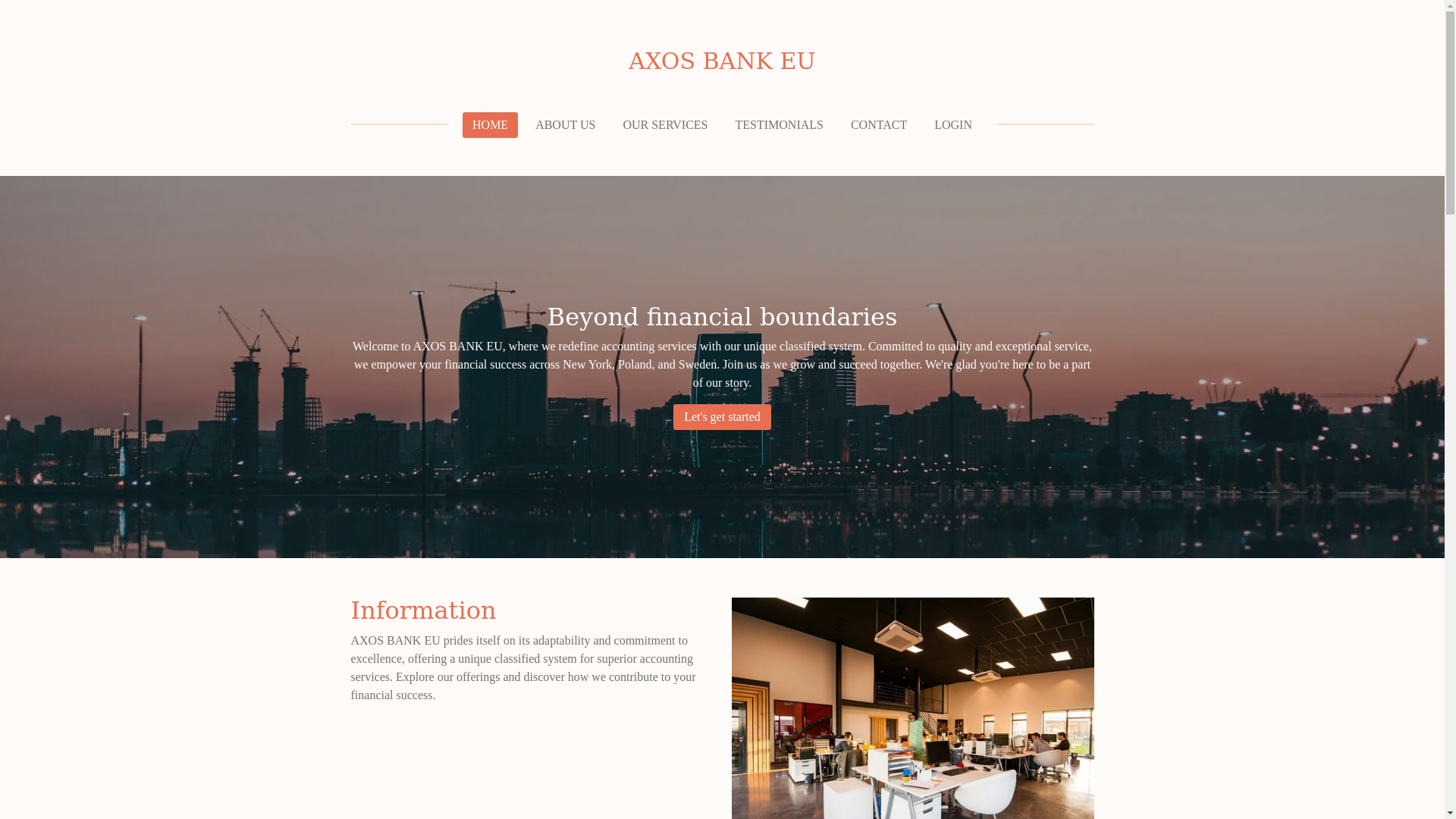 website screenshot of https://axos-bank-eu.com/