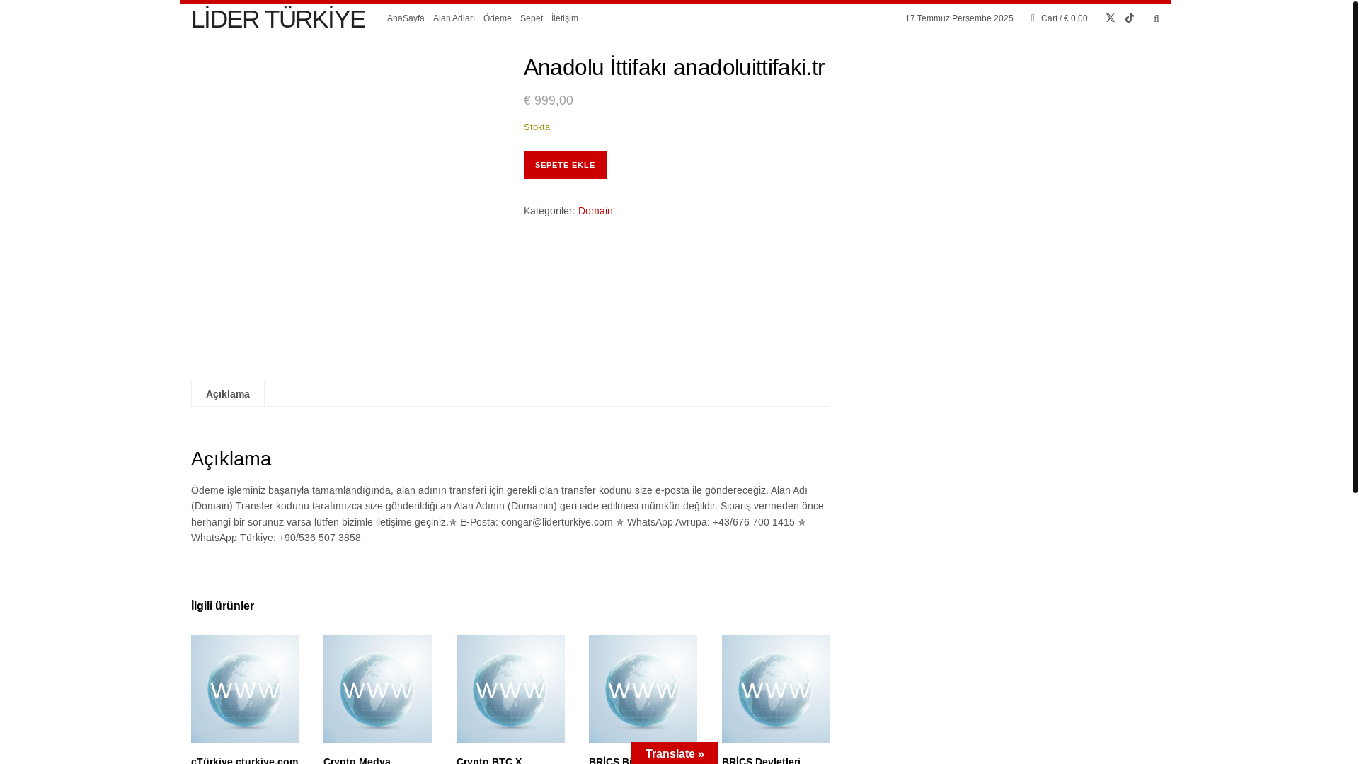 website screenshot of https://anadoluittifaki.tr/