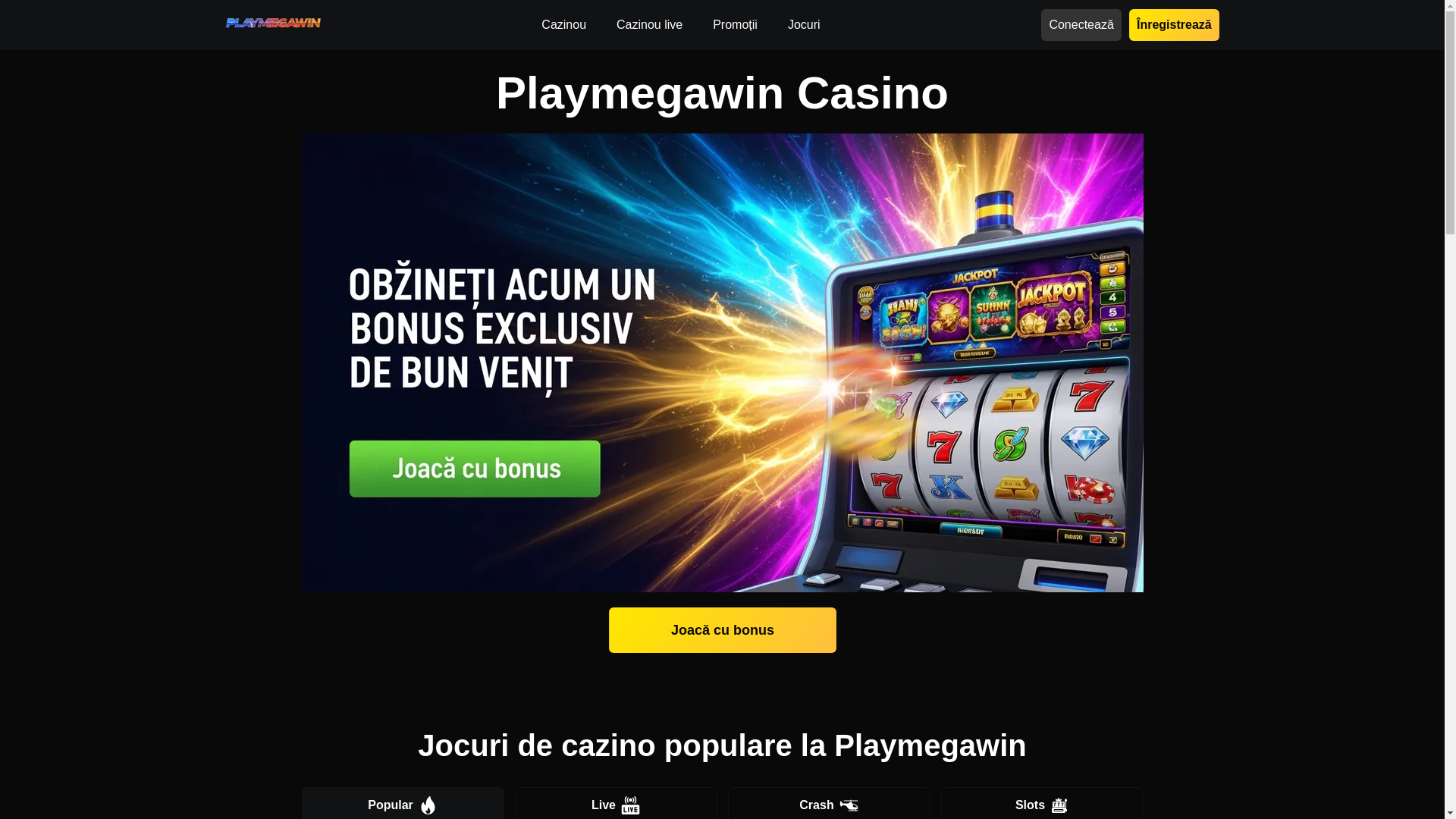 website screenshot of https://playmegawin.ro/