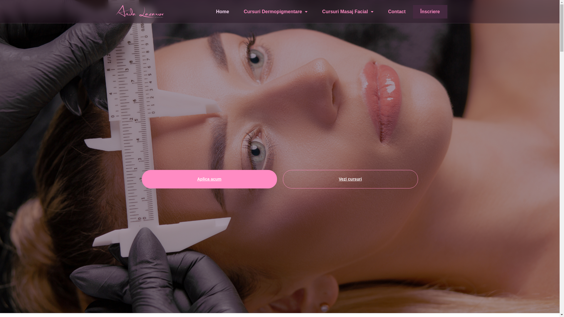 website screenshot of https://andalazarovacademy.ro/