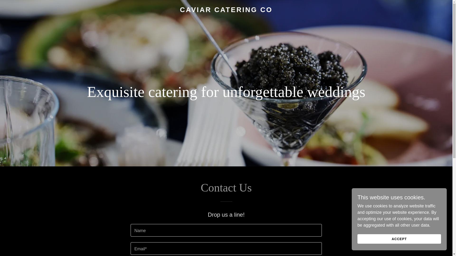 website screenshot of https://caviarcatering.co/