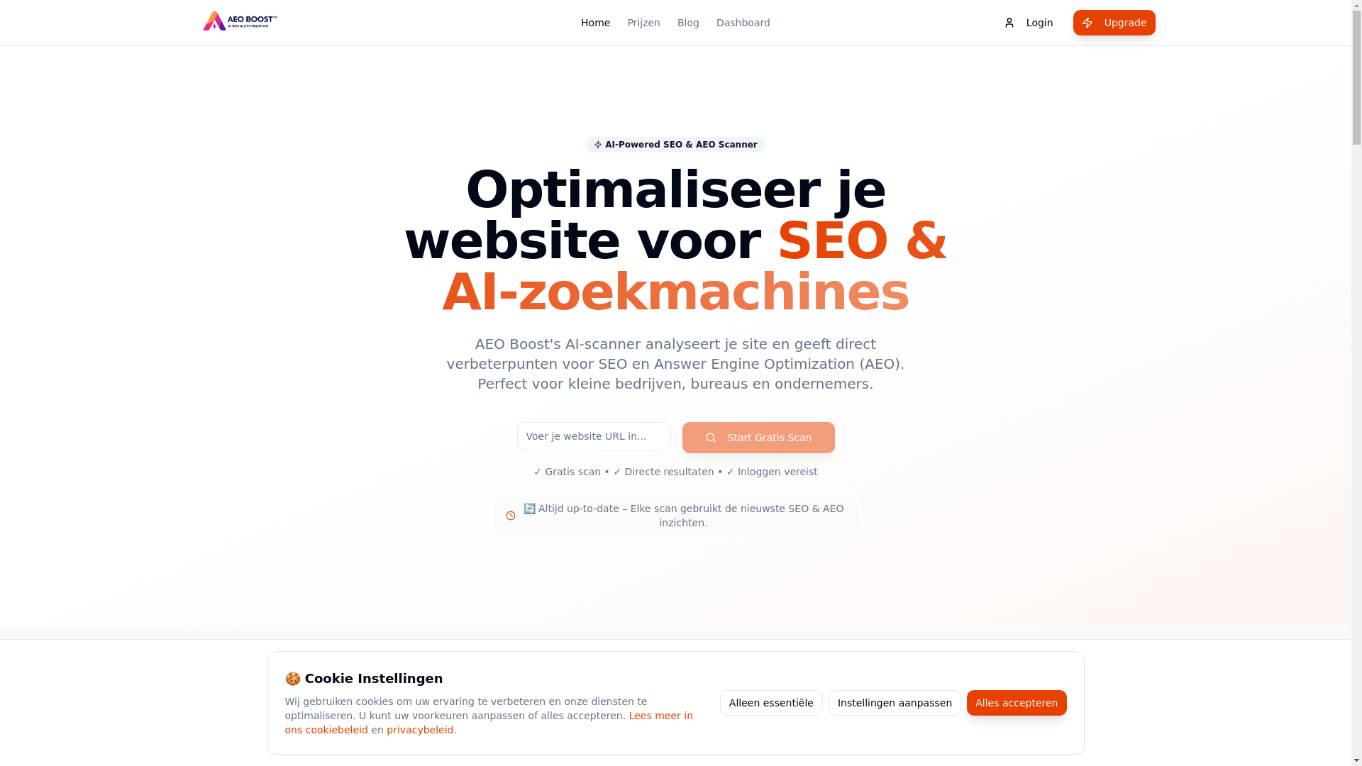 website screenshot of https://aeo-boost.nl/