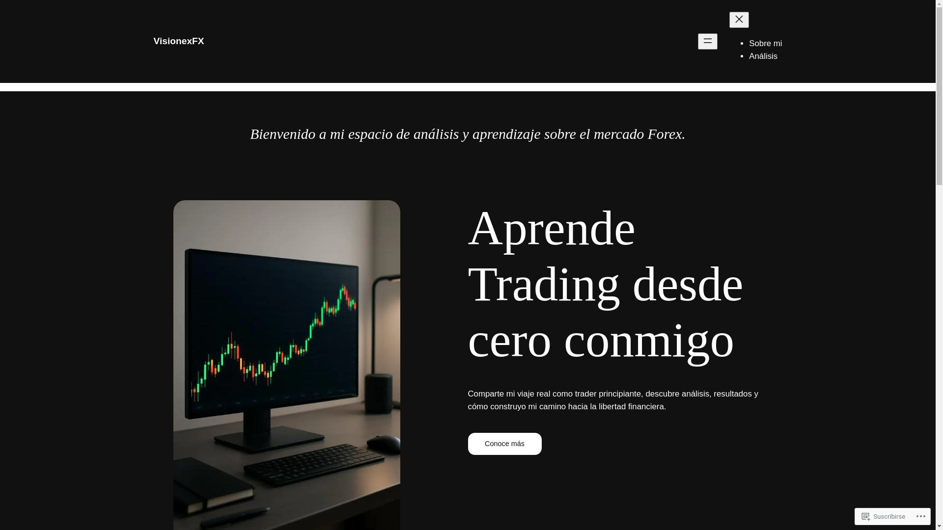 website screenshot of https://visionexfx.com/