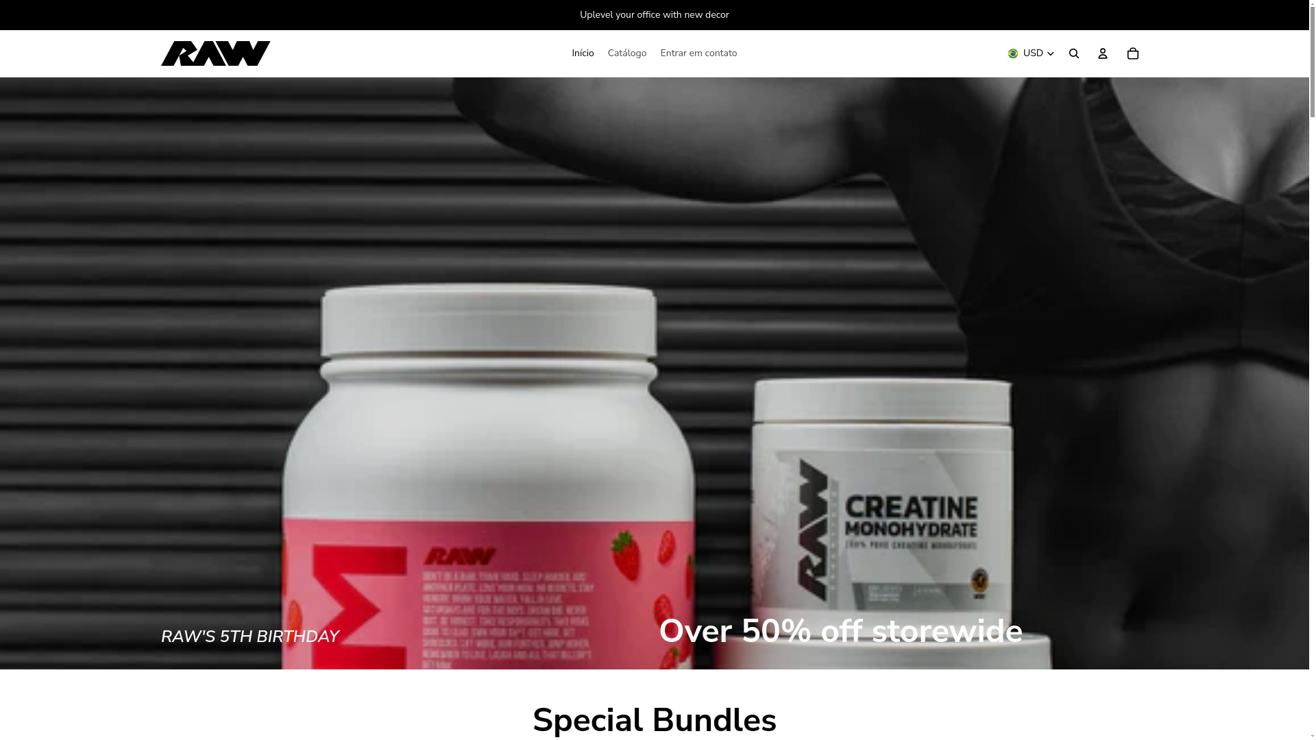 website screenshot of https://gorawnutrition.com/