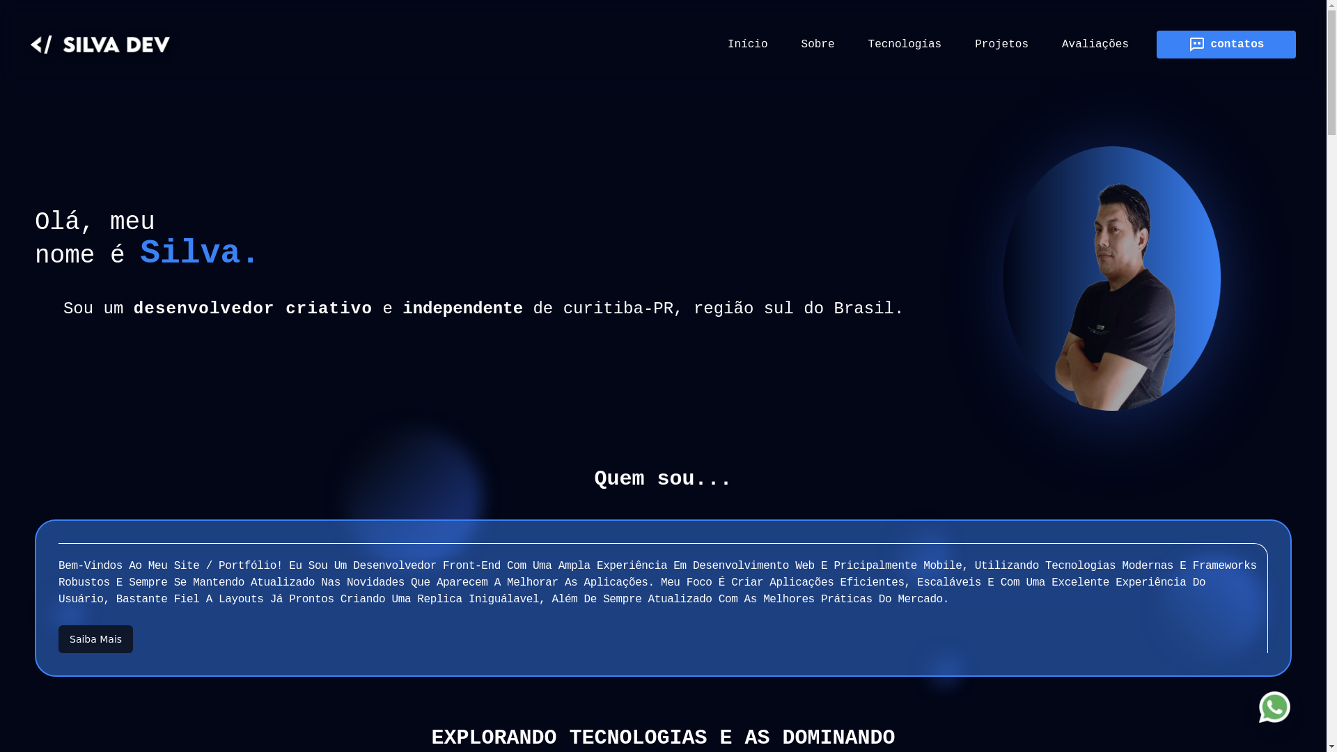 website screenshot of https://thesilvadev.com.br/
