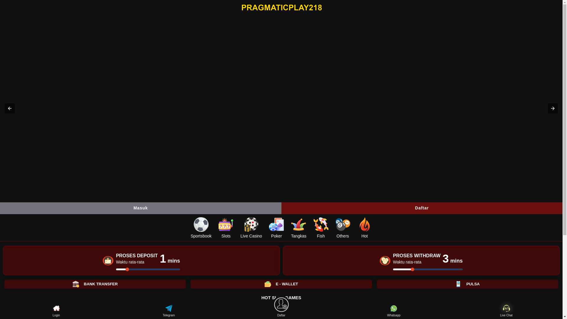 website screenshot of https://pragmaticplay218.net/