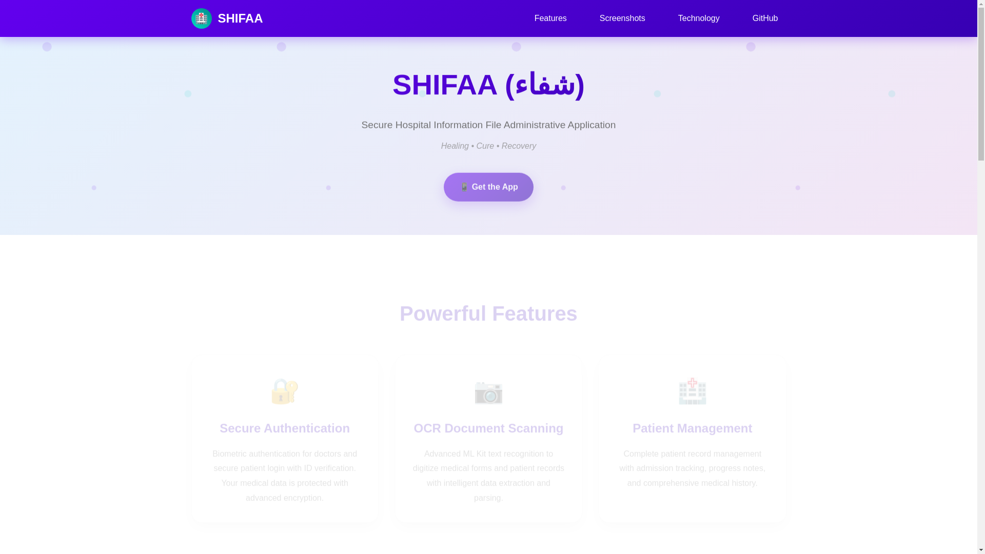 website screenshot of https://shifaa-landing.pages.dev/
