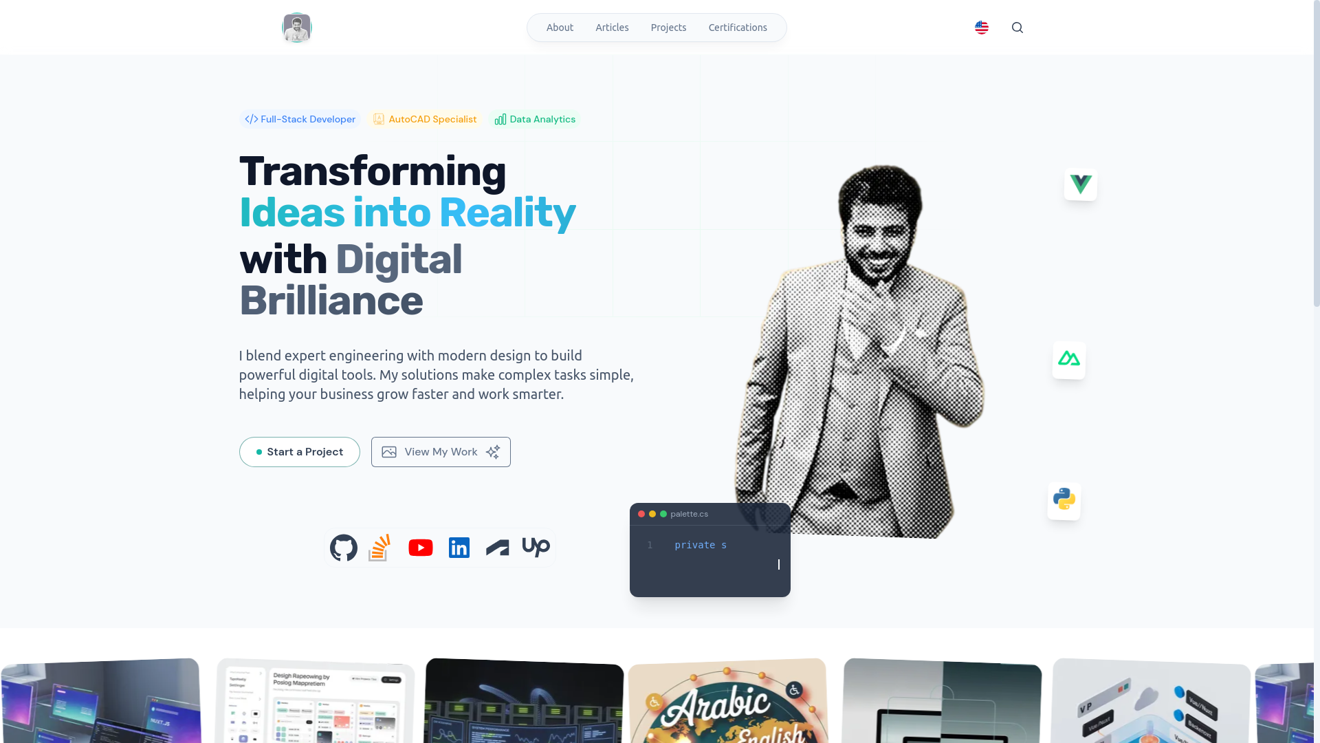 website screenshot of https://nuxtfolio-7kl.pages.dev/
