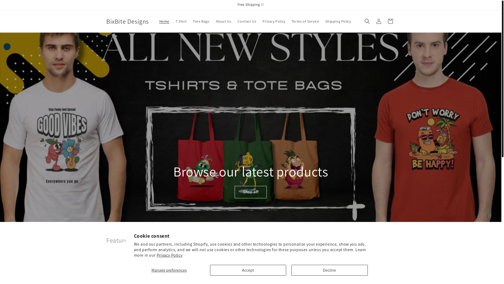 website screenshot of https://bixbitedesigns.co.in/